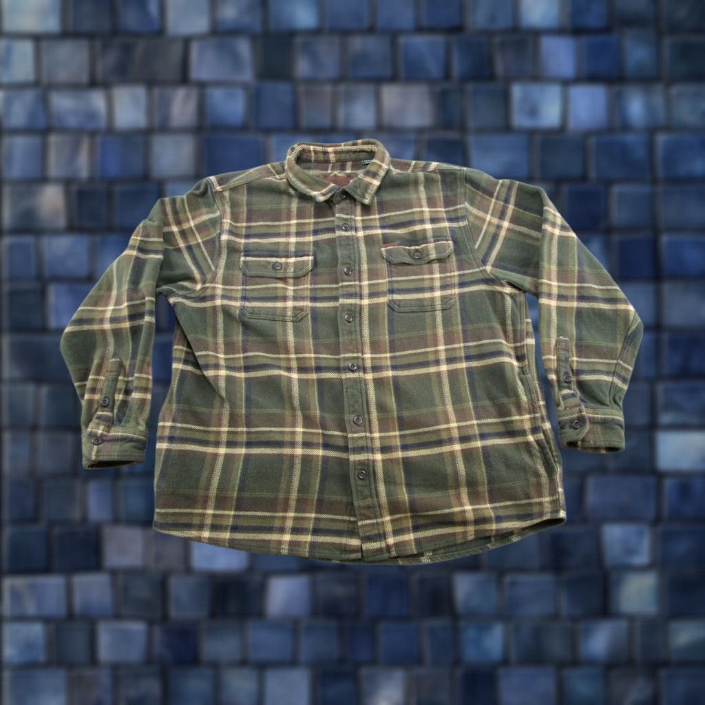 Orvis Orvis Flannel Shirt Shacket Mens 2XL Plaid Green Pockets Heavyweight Button-Up Short/Long Sleeve (Shacket) 1312517 Size US XXL / EU 58 / 5 - 1 Thumbnail