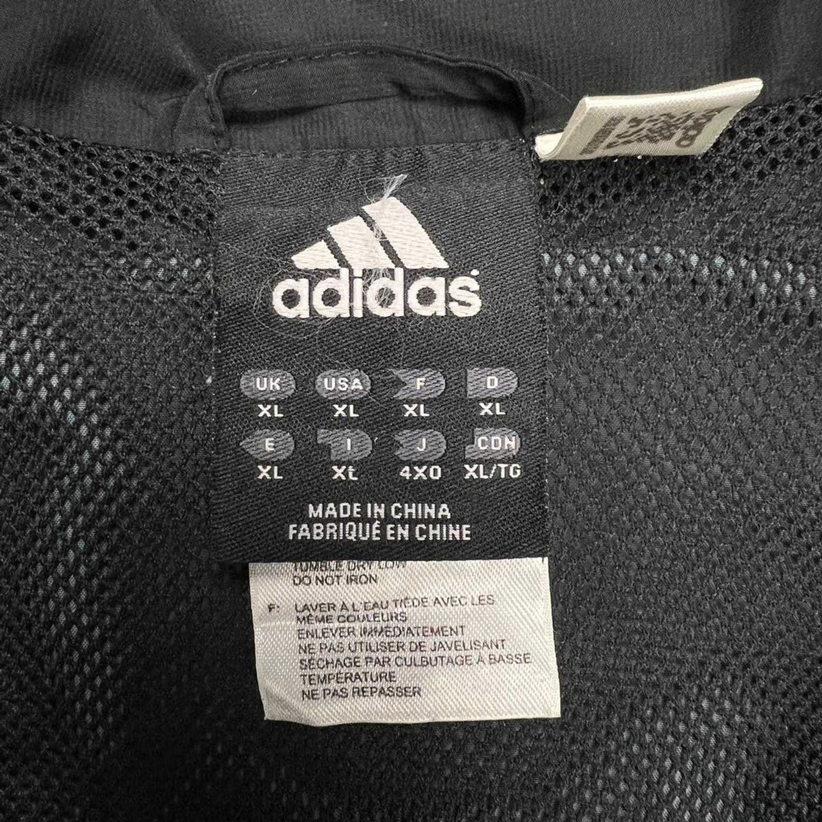 Adidas × Vintage Adidas Jacket XL Stripe Spellout Full Zip Bomber Windbreaker Size US XL / EU 56 / 4 - 5 Thumbnail