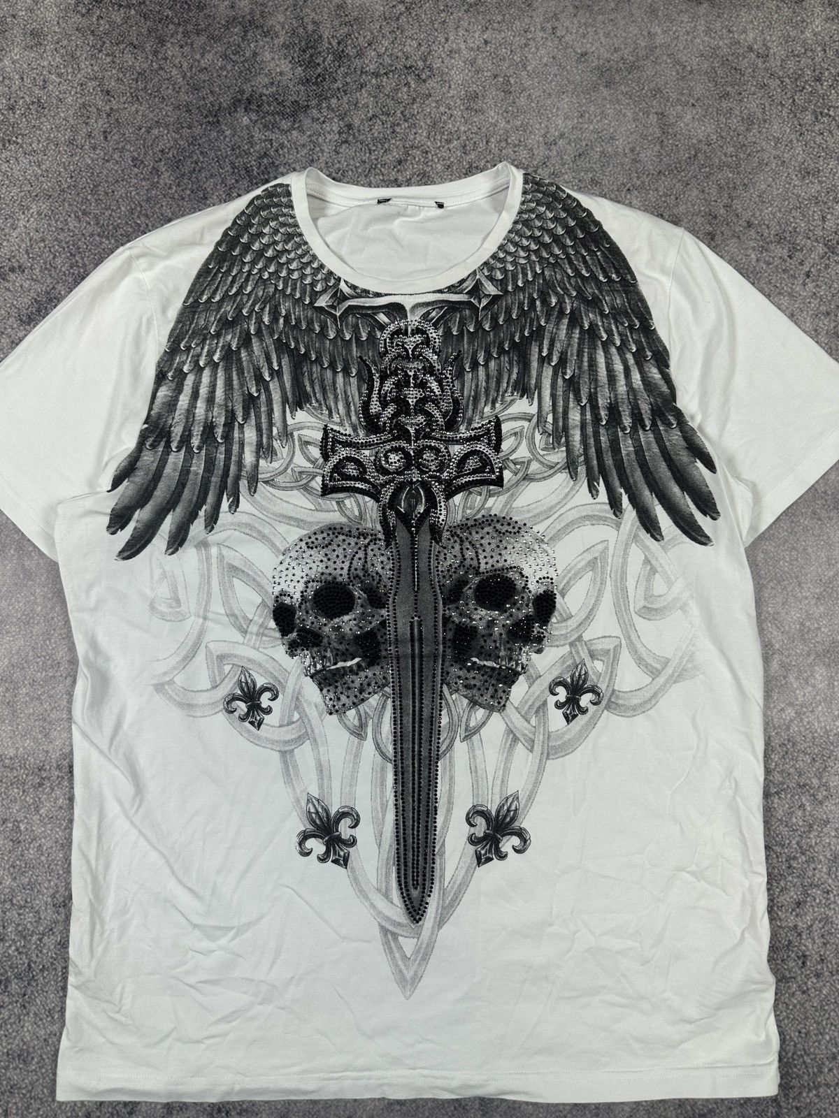 Affliction Y2K Style Affliction Logo Cross T-Shirt Streetwear Opium M Size US M / EU 48-50 / 2 - 2 Thumbnail