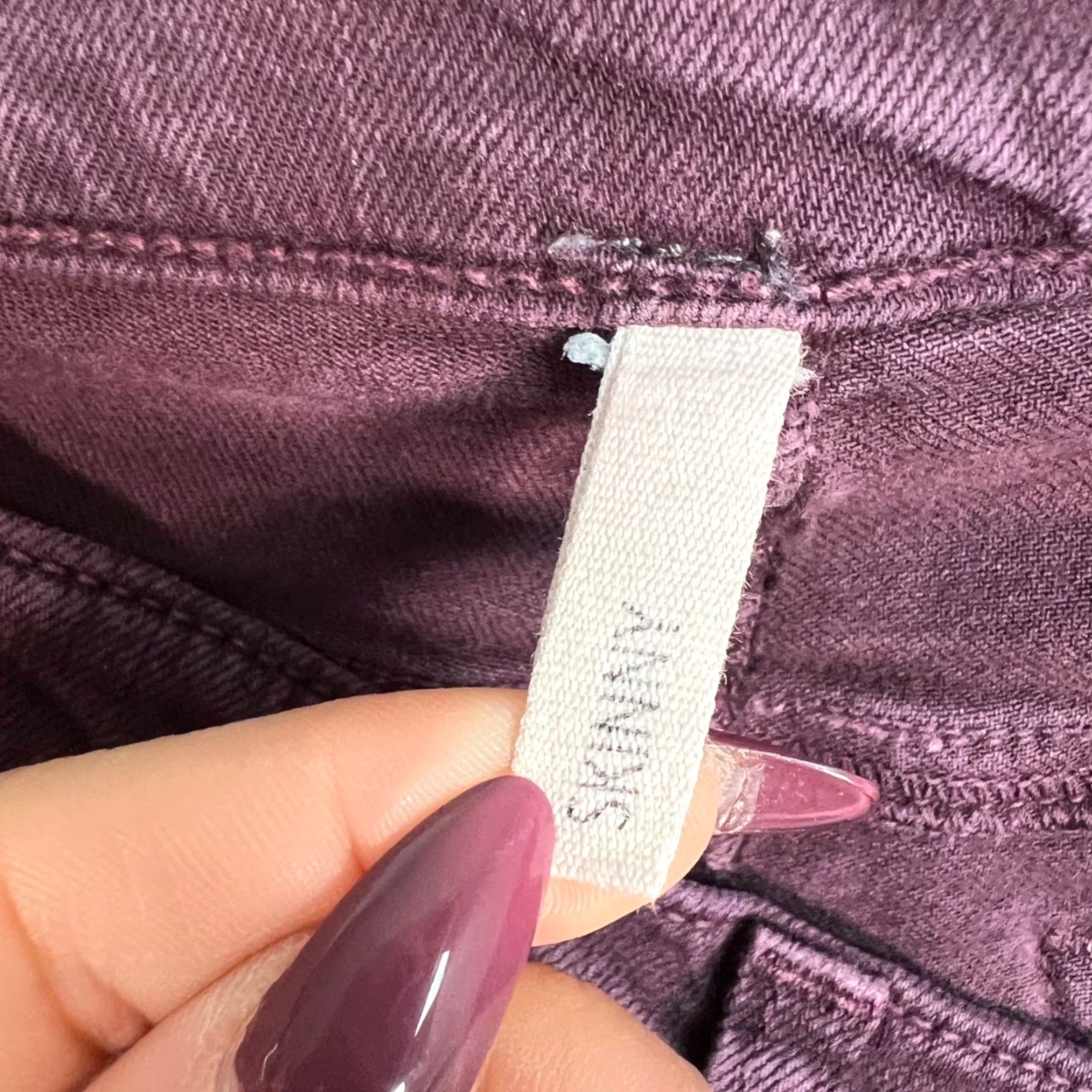 Rag & Bone Rag & Bone Womens Jeans Size 28 Burgundy Skinny Cotton Blend Size 28" / US 6 / IT 42 - 4 Thumbnail