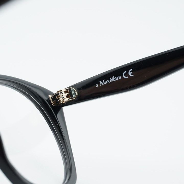 Max Mara Max Mara MM5082 001 Eyeglasses Black 53mm Square Frame Size ONE SIZE - 2 Thumbnail