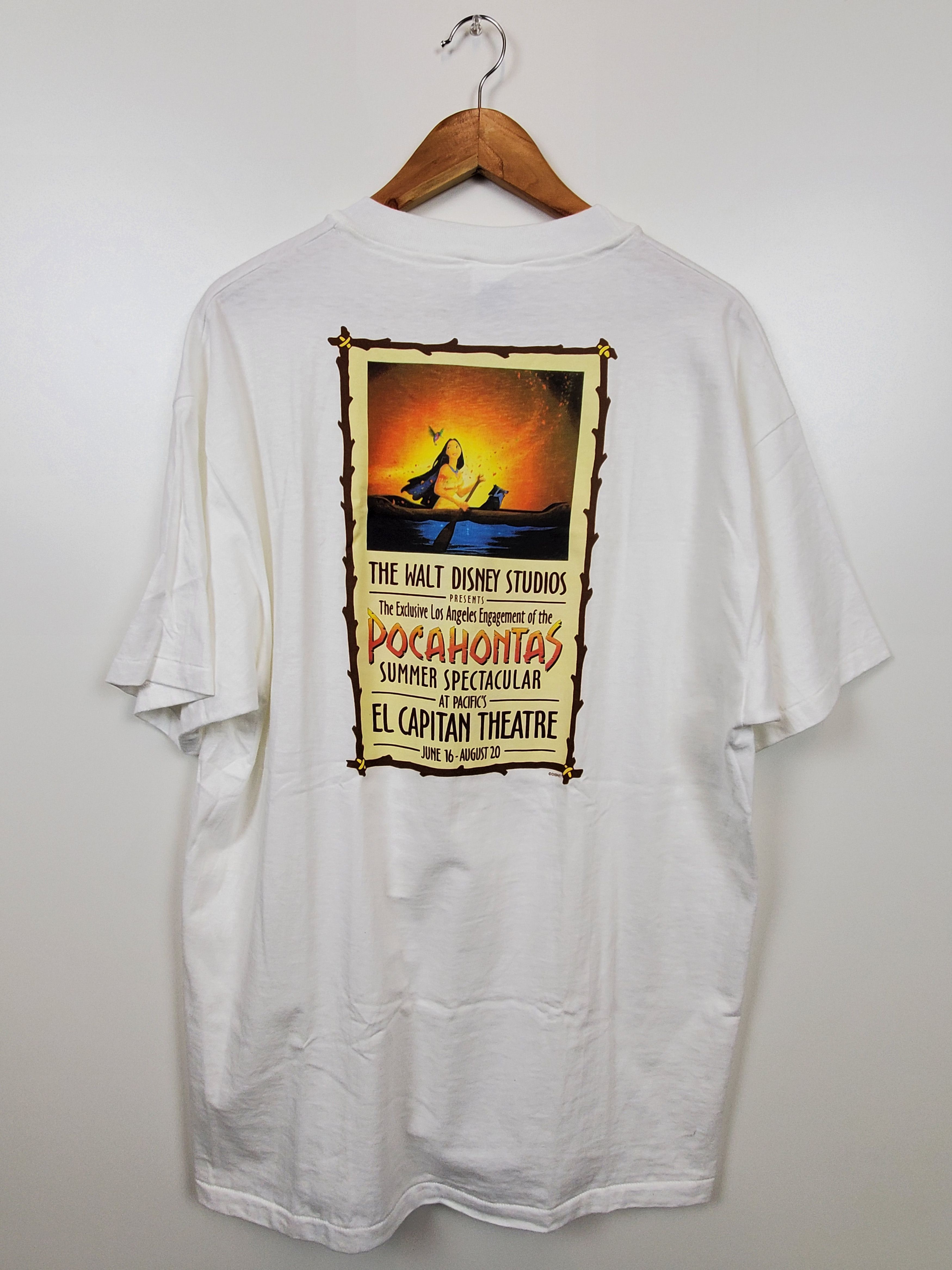 Disney Vintage 1995 Pocahontas Movie Premier Tee Size US XL / EU 56 / 4 - 1 Thumbnail