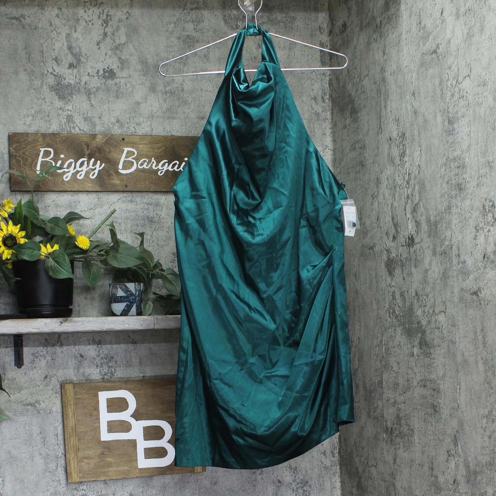 Other Blondie Nites Open-back Halter Dress Bc146 Hunter Green 17 Size M / US 6-8 / IT 42-44 - 1 Thumbnail