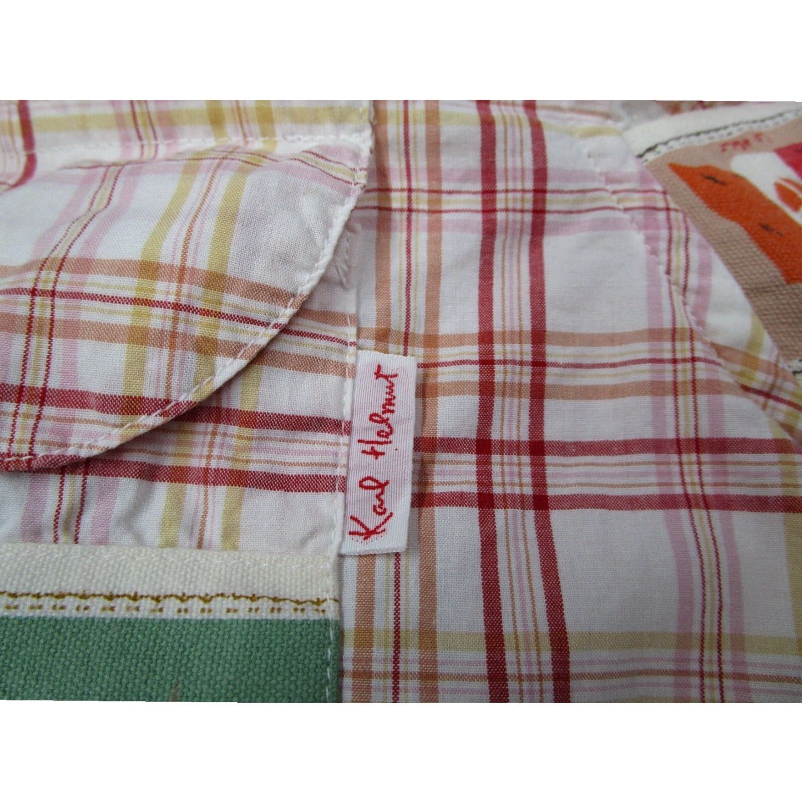 Vintage Karl Helmut Short Sleeve Plaid Button Up Shirt Mens Medium Red Cotton Size US M / EU 48-50 / 2 - 4 Thumbnail