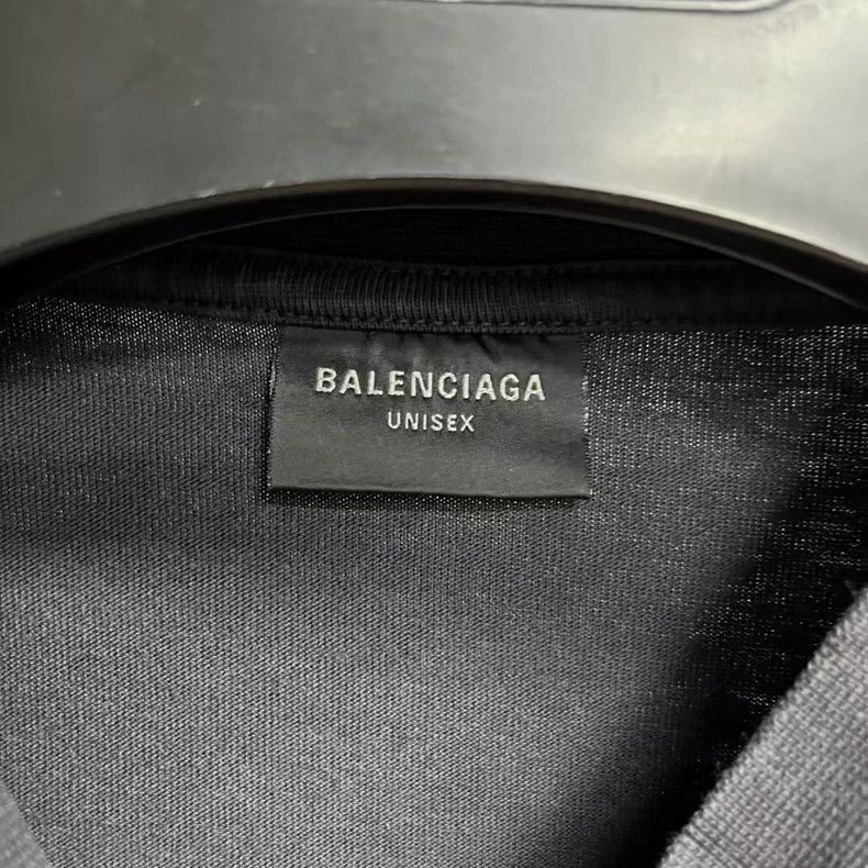 Balenciaga Balenciaga Black Solid Graphic Printed Crew Neck Sleeve 250 Size US XL / EU 56 / 4 - 2 Thumbnail
