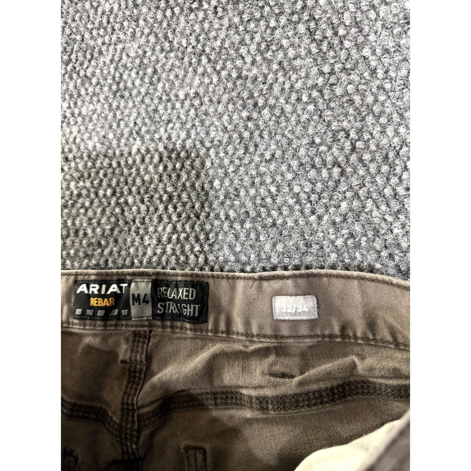 Ariat Ariat Rebar M4 Mens Pants 32x34 Brown Relaxed Straight Canvas Carpenter Workwear Size US 32 / EU 48 - 5 Thumbnail