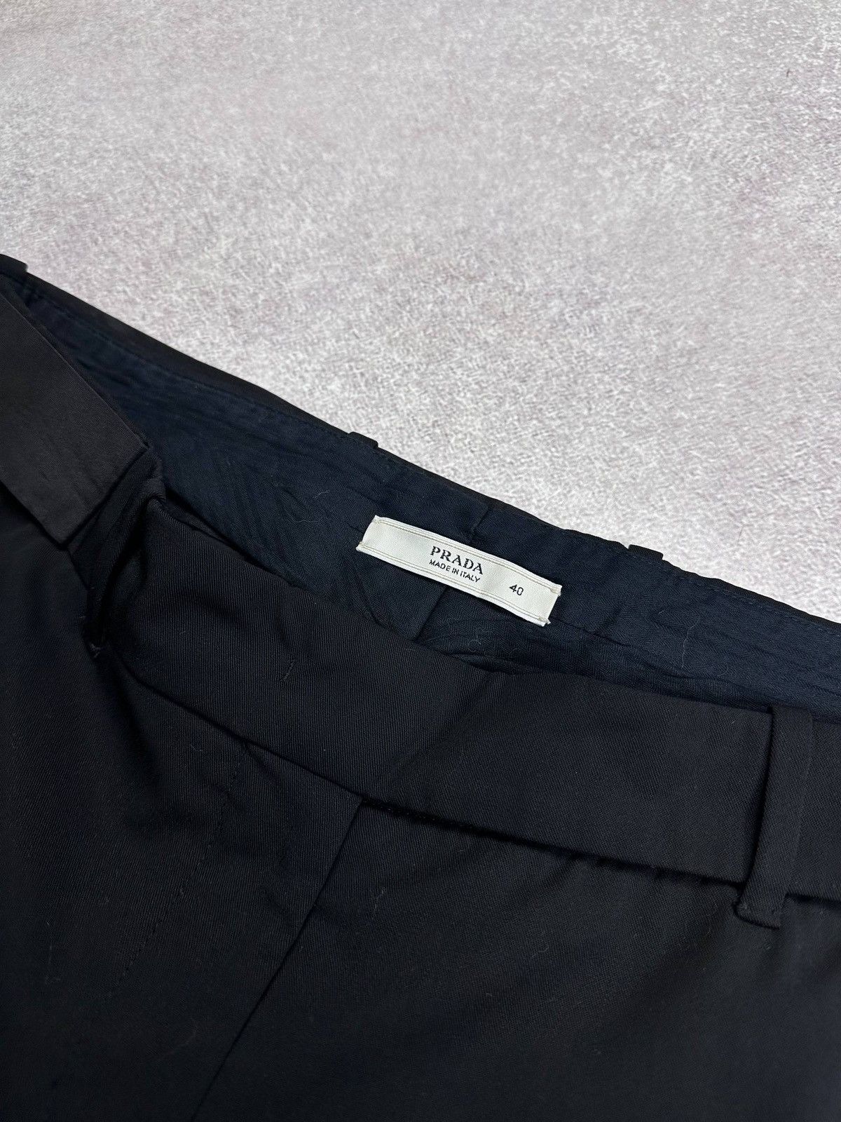Prada Vintage 00s Prada Red Tab Black Womans Pants IT 40 Size 27" / US 4 / IT 40 - 6 Thumbnail