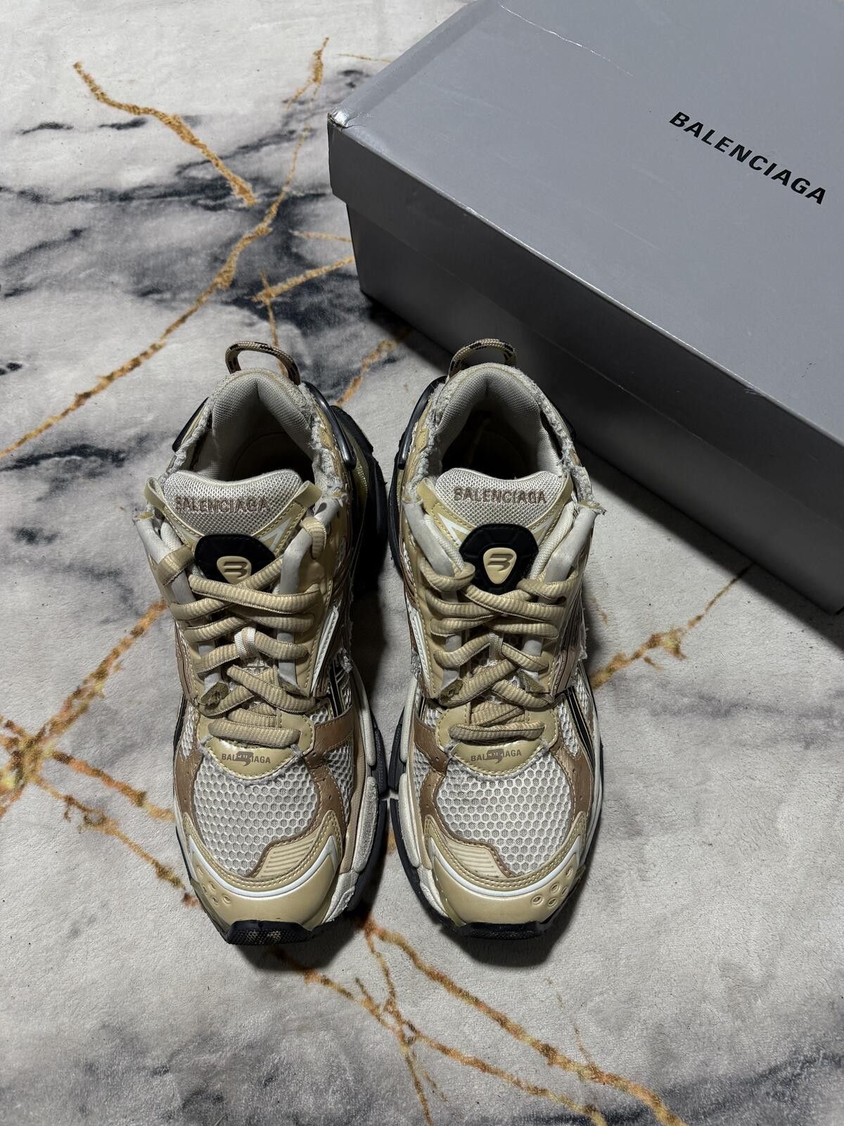 Balenciaga Balenciaga Runner Tan Beige Black - Sz 9US Size US 9 / EU 42 - 2 Thumbnail