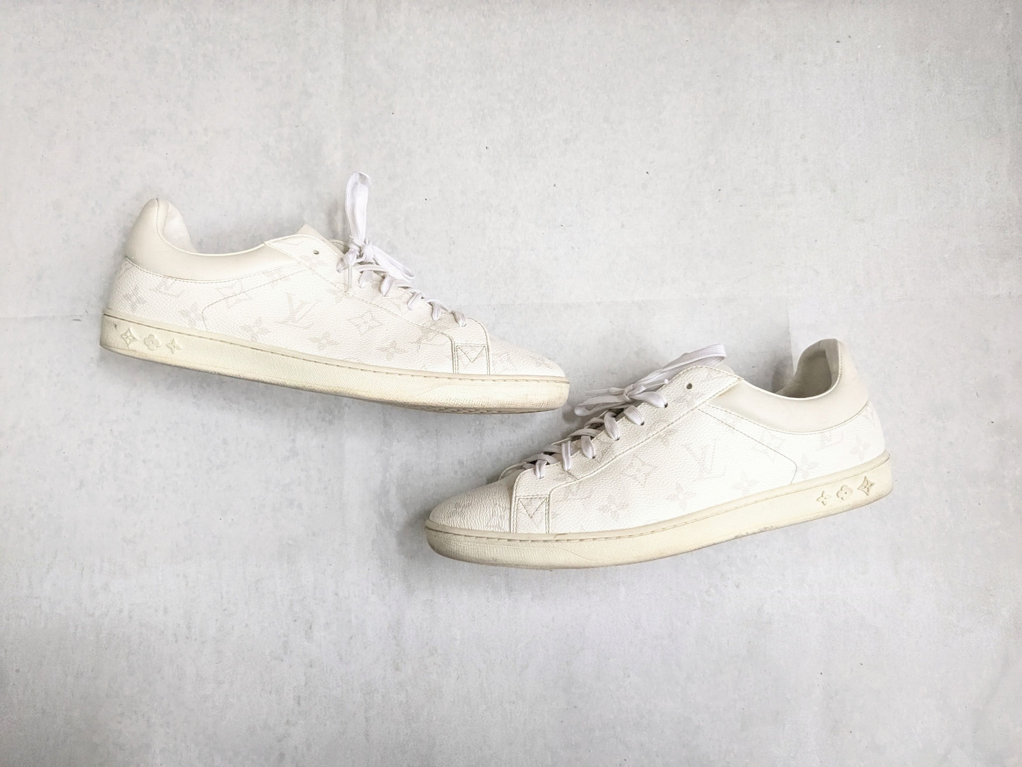 Louis Vuitton Louis Vuitton Sneakers White 11 Monogram Logo High Tops Size US 11 / EU 44 - 2 Thumbnail