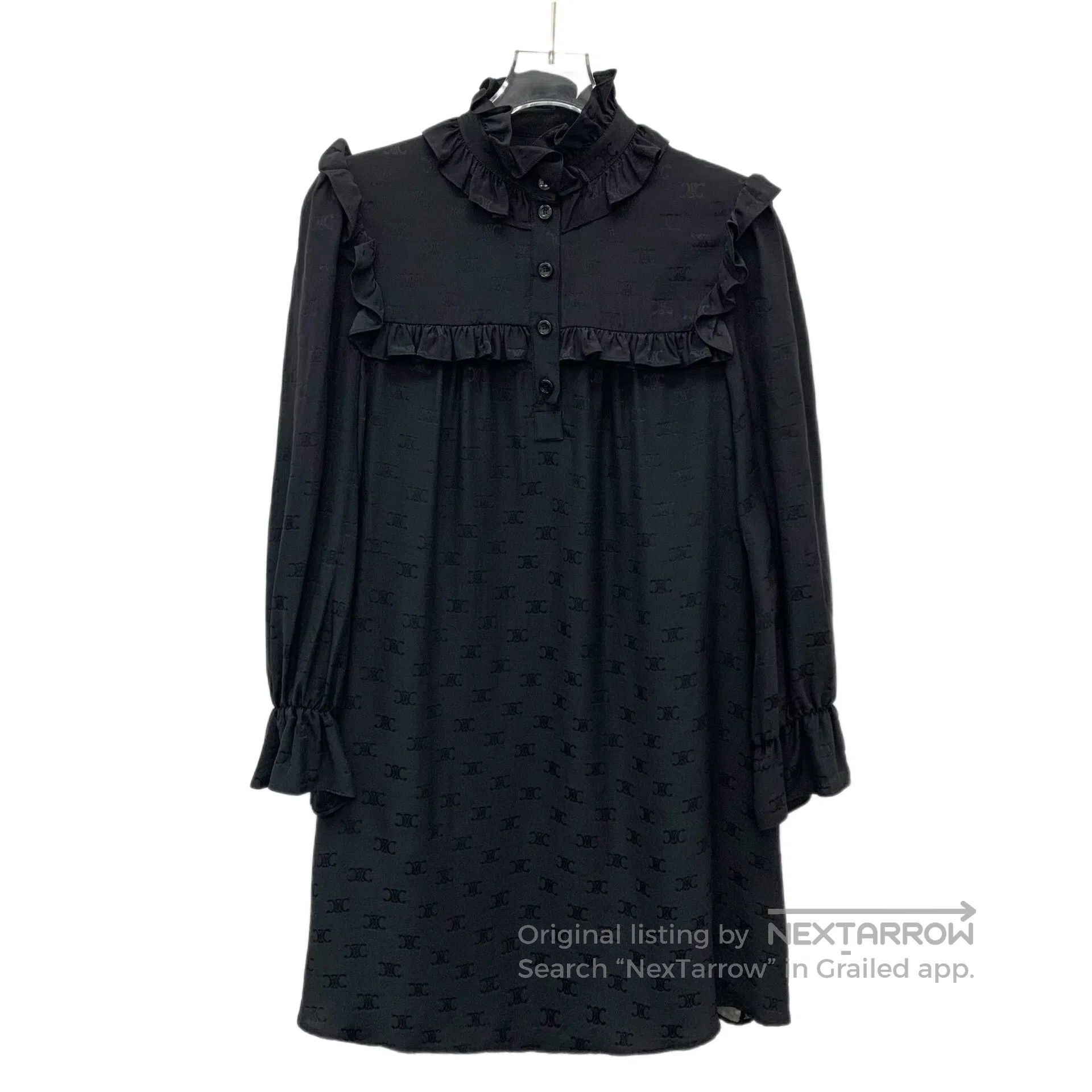 Celine CELINE Black triumph gate dark pattern full print mulberry Size XS / US 0-2 / IT 36-38 - 1 Thumbnail