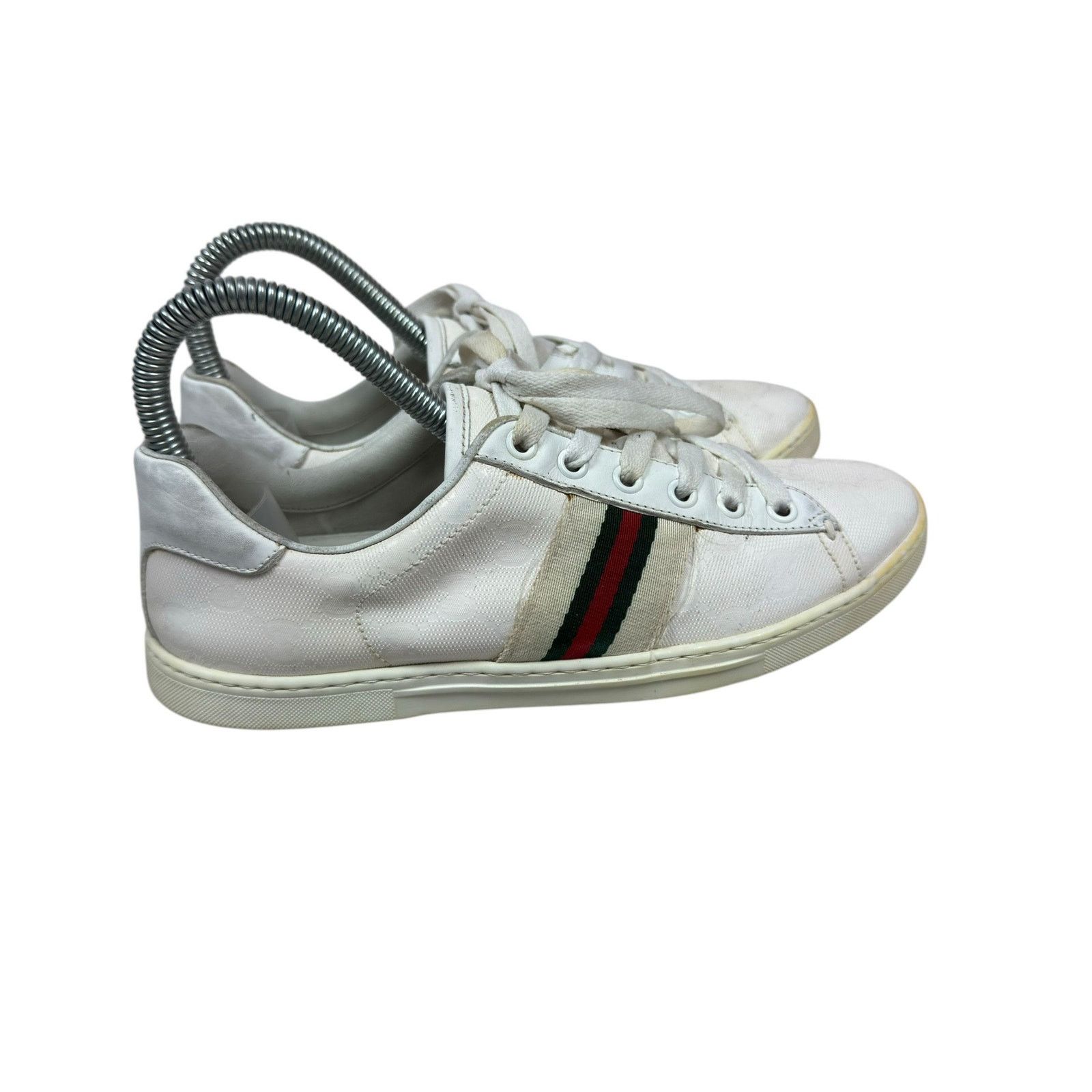 Gucci × Vintage Gucci White Leather Lace Up Sneakers Shoes 36 Size US 6 / IT 36 - 3 Thumbnail