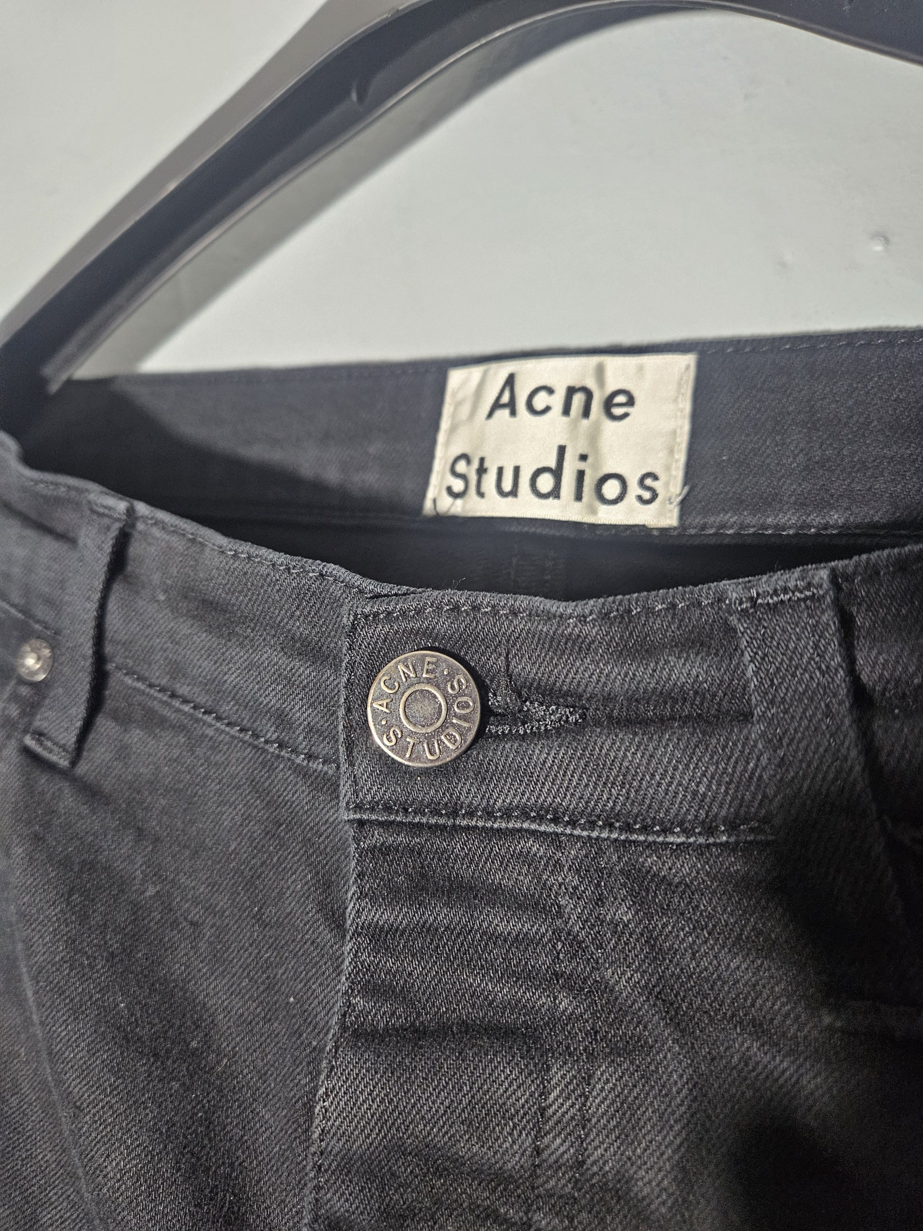 Acne Studios Town Stay Cash Black Denim Jeans Size US 32 / EU 48 - 4 Thumbnail