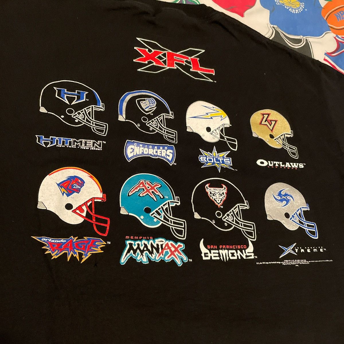 NFL × Vintage Vintage 2000 XFL Helmet Logo Super Bowl Football Tee Size US XL / EU 56 / 4 - 3 Thumbnail