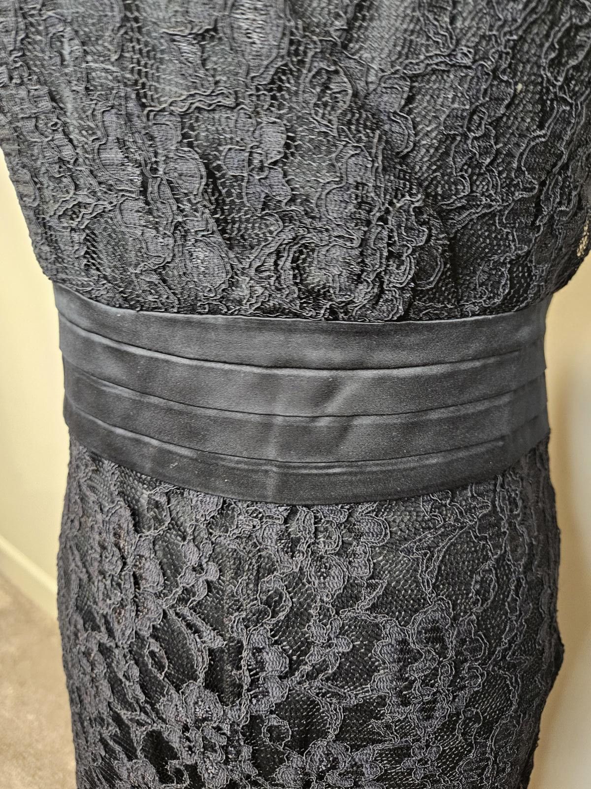 Isaac Mizrahi Isaac Mizrahi Elegant Lace Dress with Satin Waistline Size M / US 6-8 / IT 42-44 - 3 Thumbnail