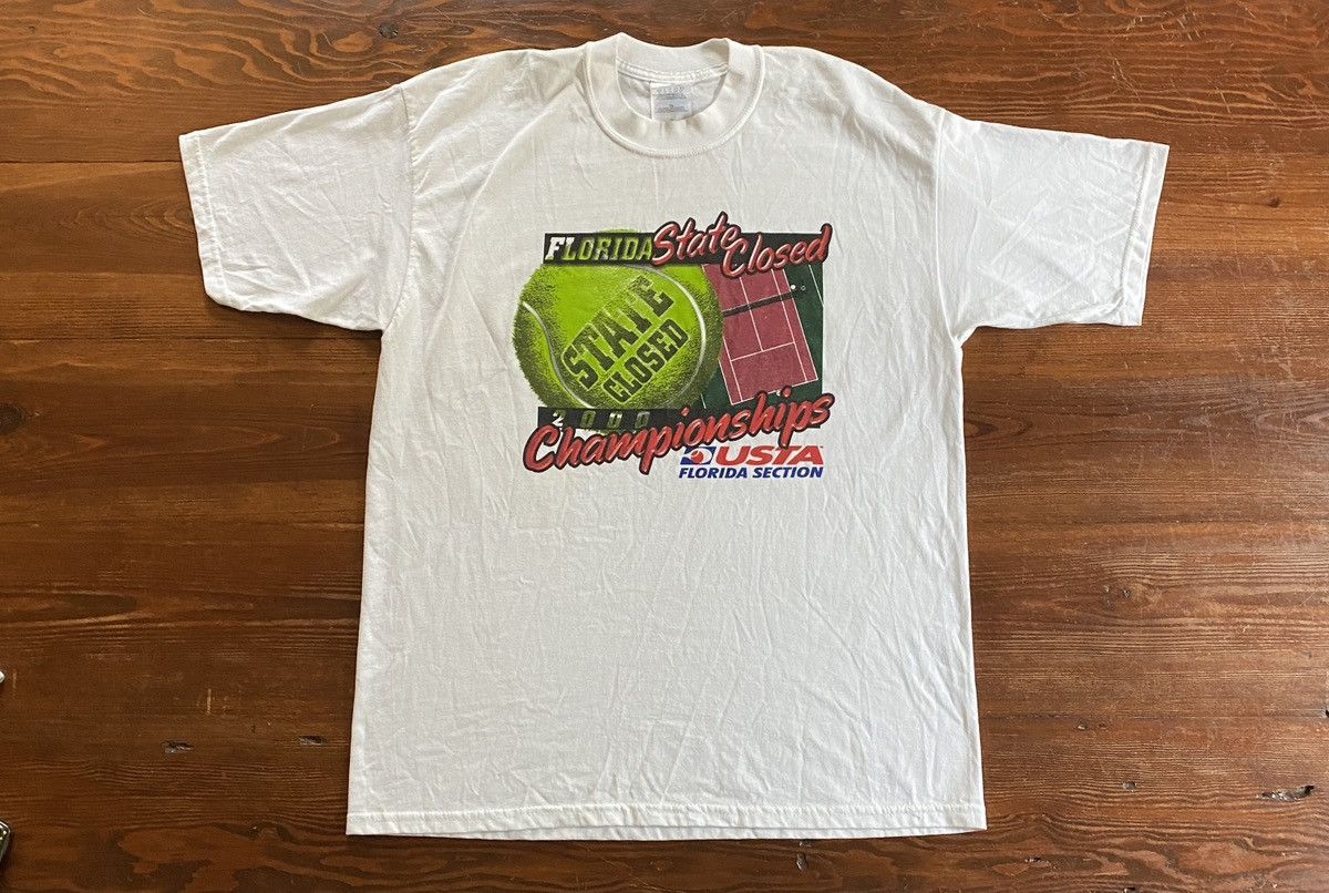 Gildan Vintage Y2K USTA Florida Tennis Championships Tee Size US XL / EU 56 / 4 - 1 Thumbnail