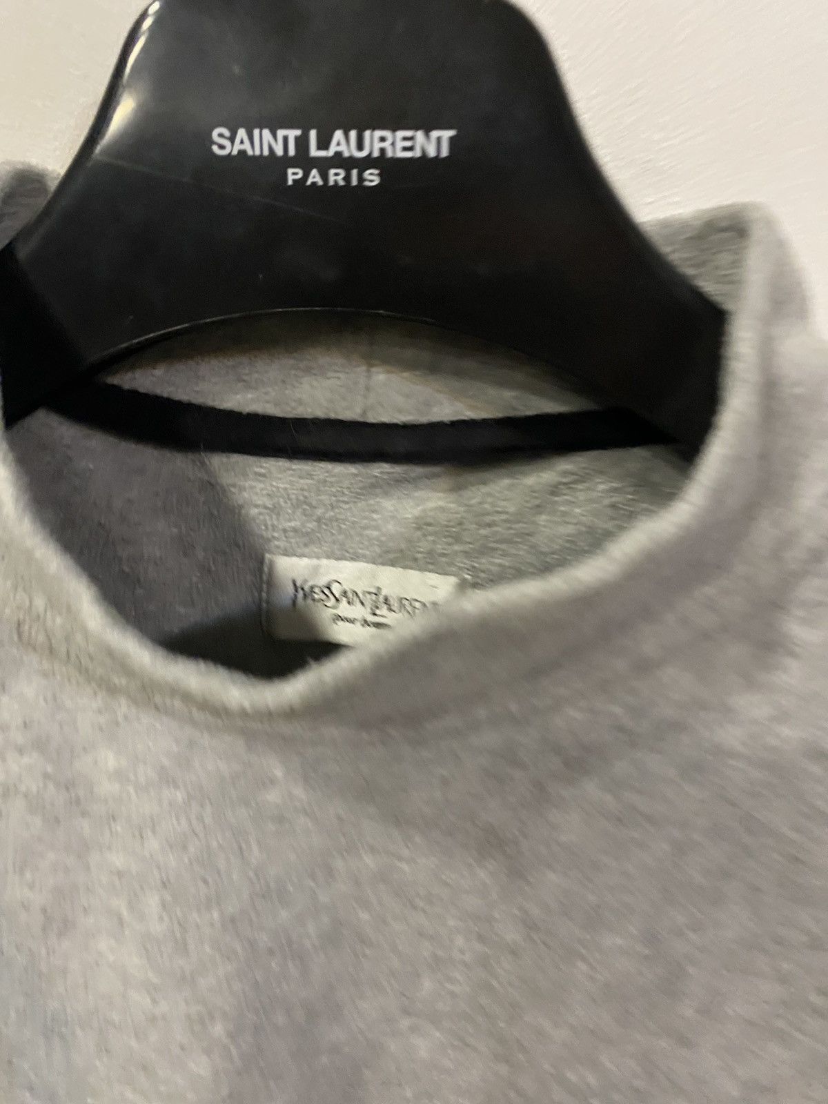 Yves Saint Laurent Fleece YSL Sweatshirt Grey Vintage Turtleneck 90s Sweater Size US L / EU 52-54 / 3 - 10 Thumbnail