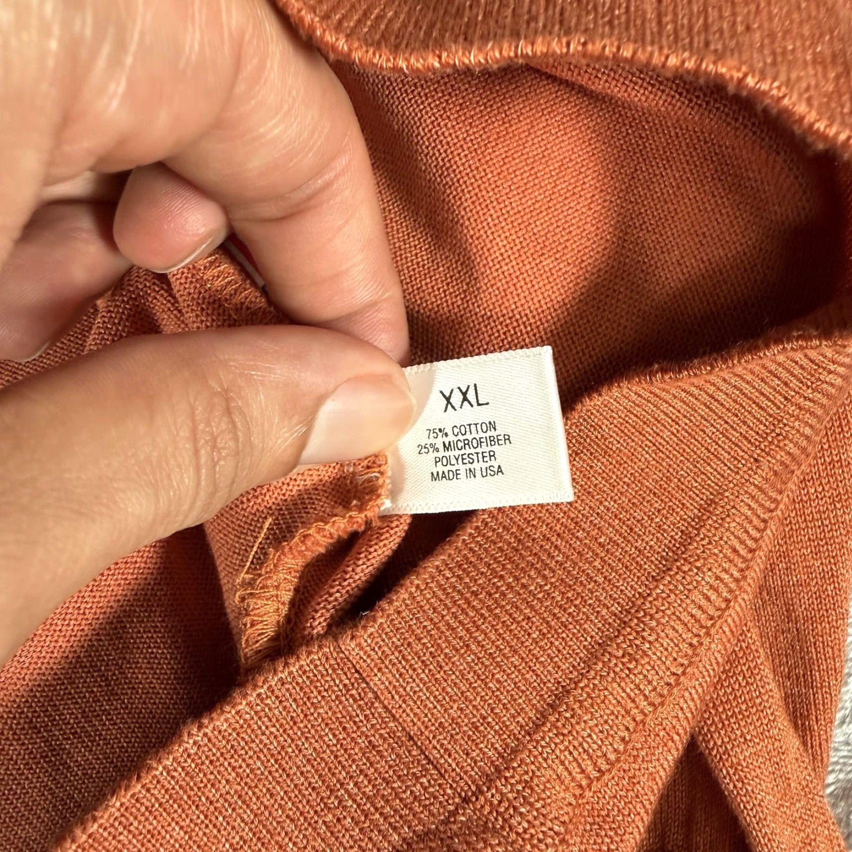Vintage Maus & Hoffman Polo Shirt Mens 2XL Cotton Blend Made In USA Orange Long Sleeve Shirt Polo USA 2XL Mens Size US XXL / EU 58 / 5 - 5 Thumbnail