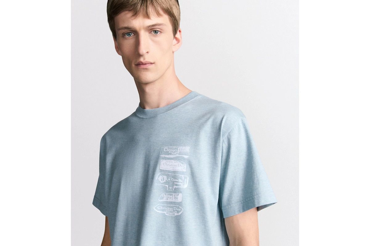 Dior o1bcso1str0326 Archives Labels T-Shirt, Relaxed Fit in Blue Size US M / EU 48-50 / 2 - 3 Thumbnail