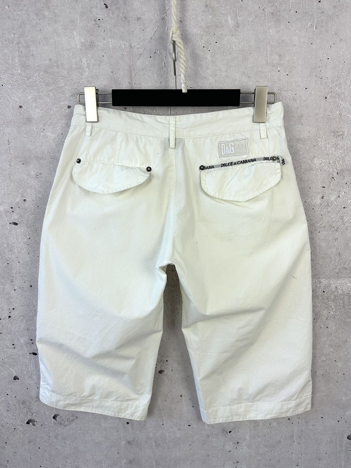 Dolce & Gabbana D&G Dolce&Gabbana Vintage White Zip Pocket Cropped Pants Size 30" / US 8 / IT 44 - 5 Thumbnail