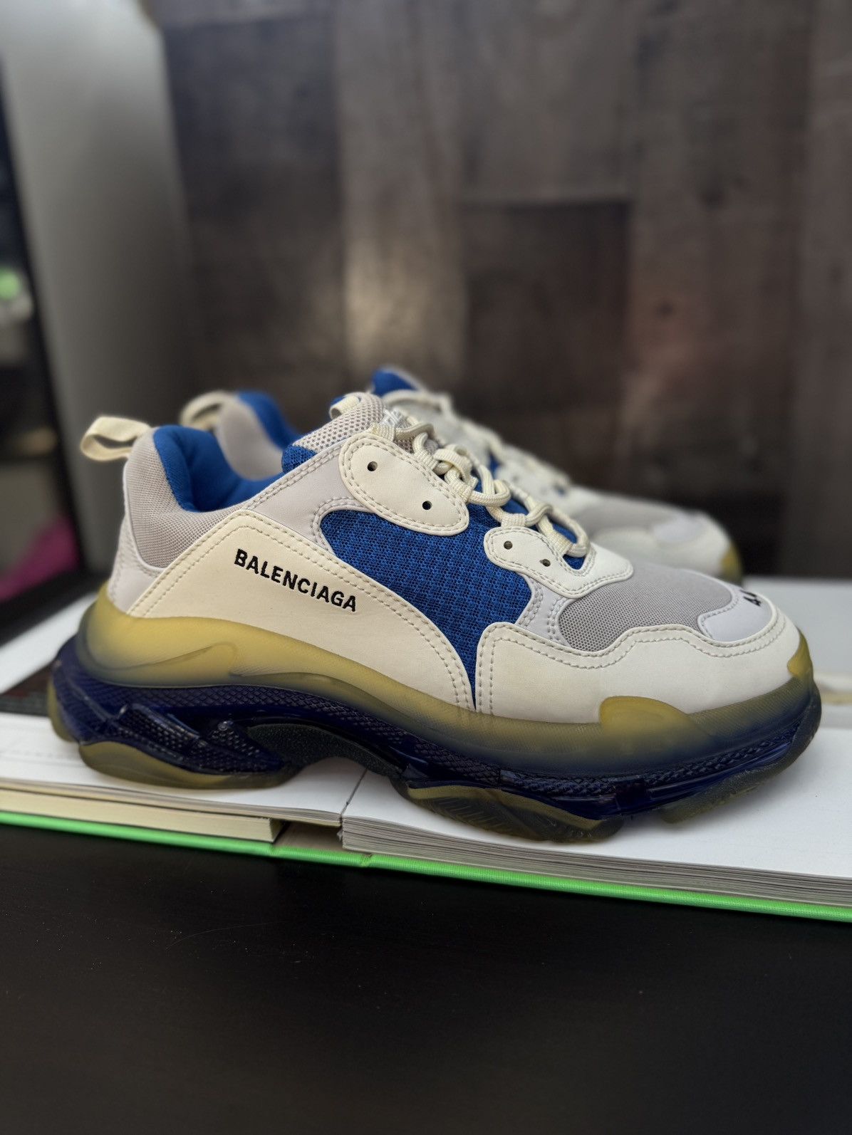 Balenciaga Balenciaga Triple S Sneakers White Blue 44EU/11US 🧼 Size US 11 / EU 44 - 2 Thumbnail