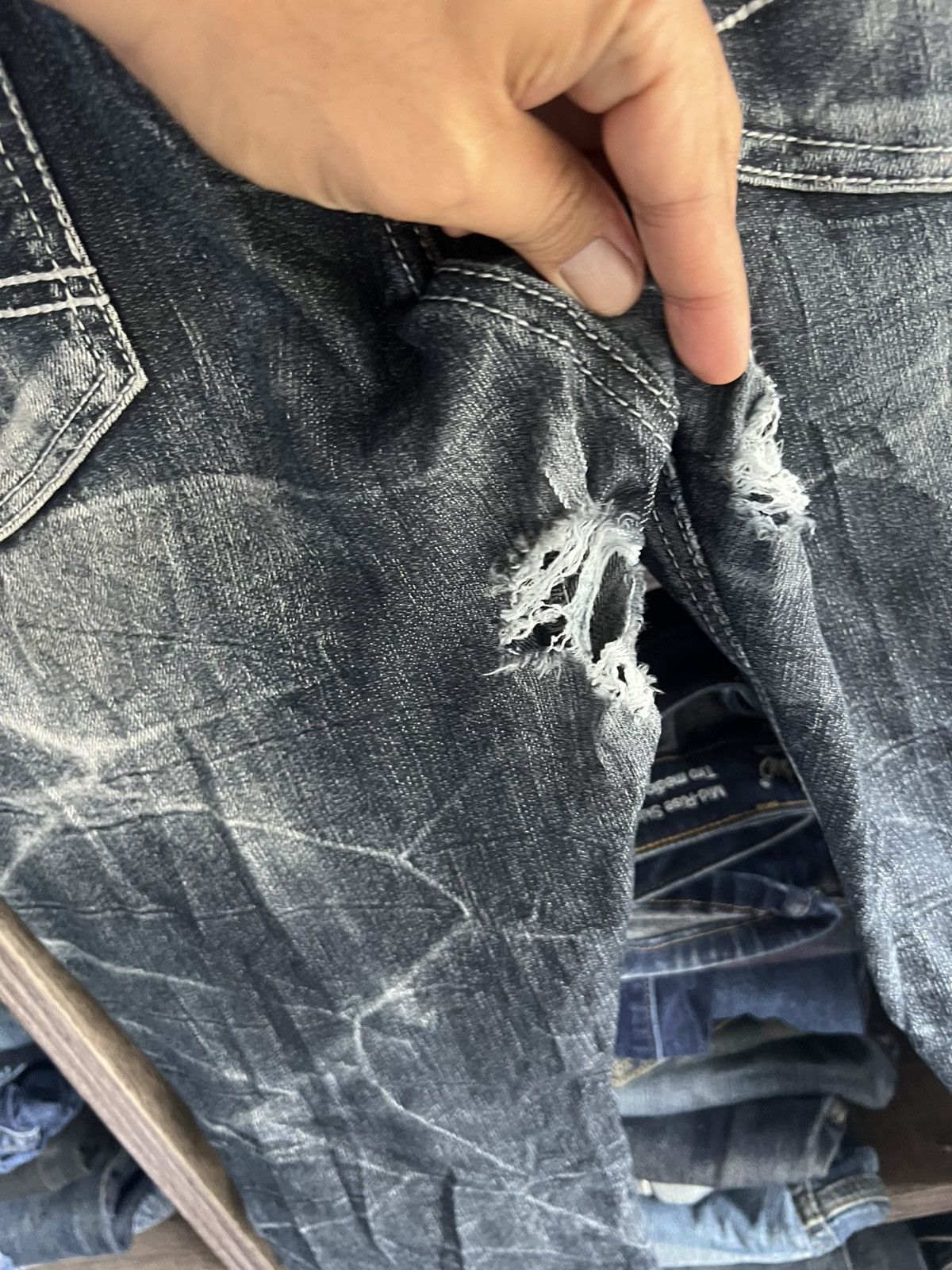 semanticdesign 🔥Rare Semantic Design Flared Distressed Denim Size US 35 - 12 Thumbnail