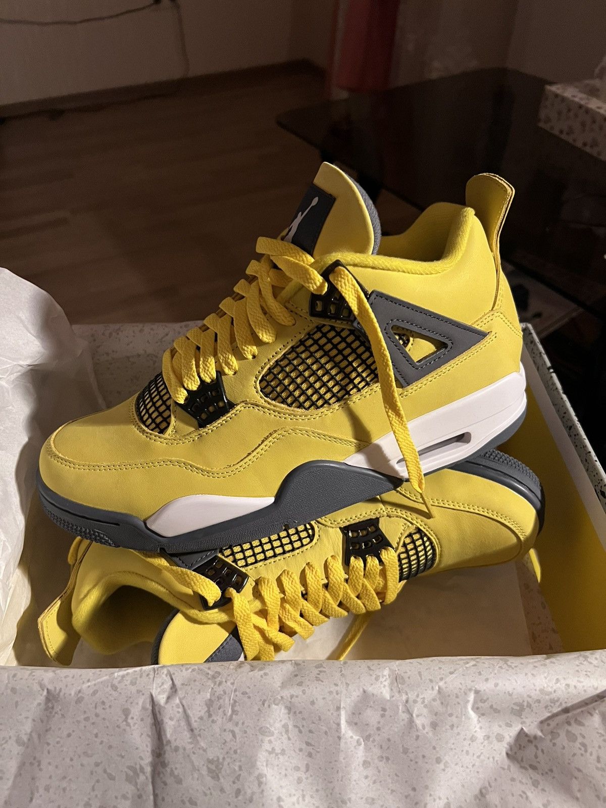 Jordan Brand Air Jordan 4 Retro Yellow Lighting Size US 9.5 / EU 42-43 - 2 Thumbnail