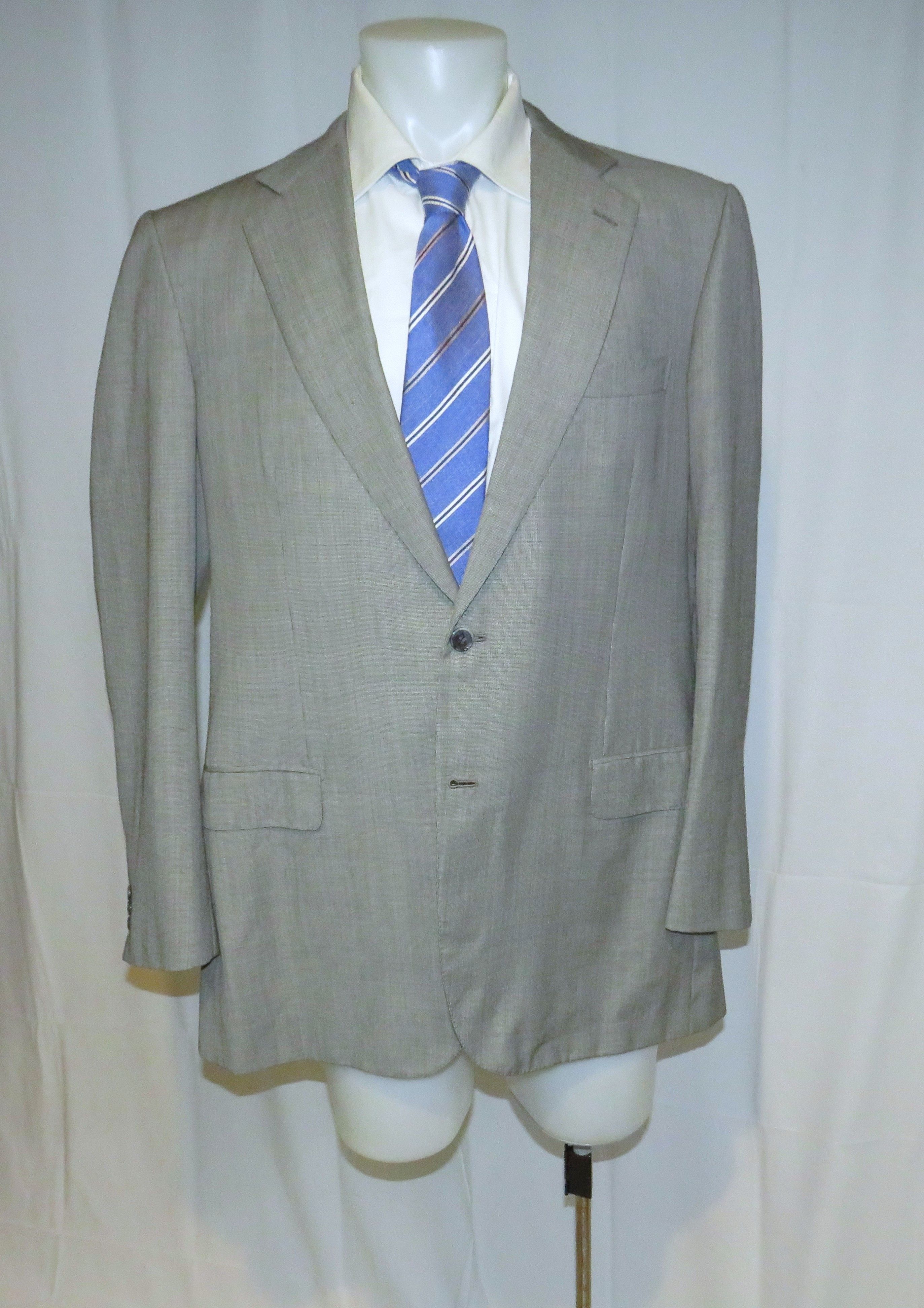Brioni Nomentano Gray Nailshead Super 180 Two Button Sport Coat 44L Size 44L - 7 Thumbnail