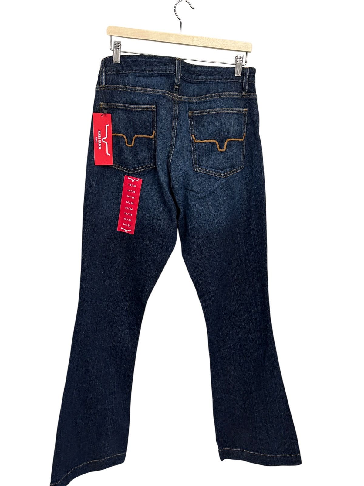 Other New Kim’s Ranch Jennifer dark wash super flare jeans 14/34 Size 36" / US 14 / IT 50 - 2 Thumbnail