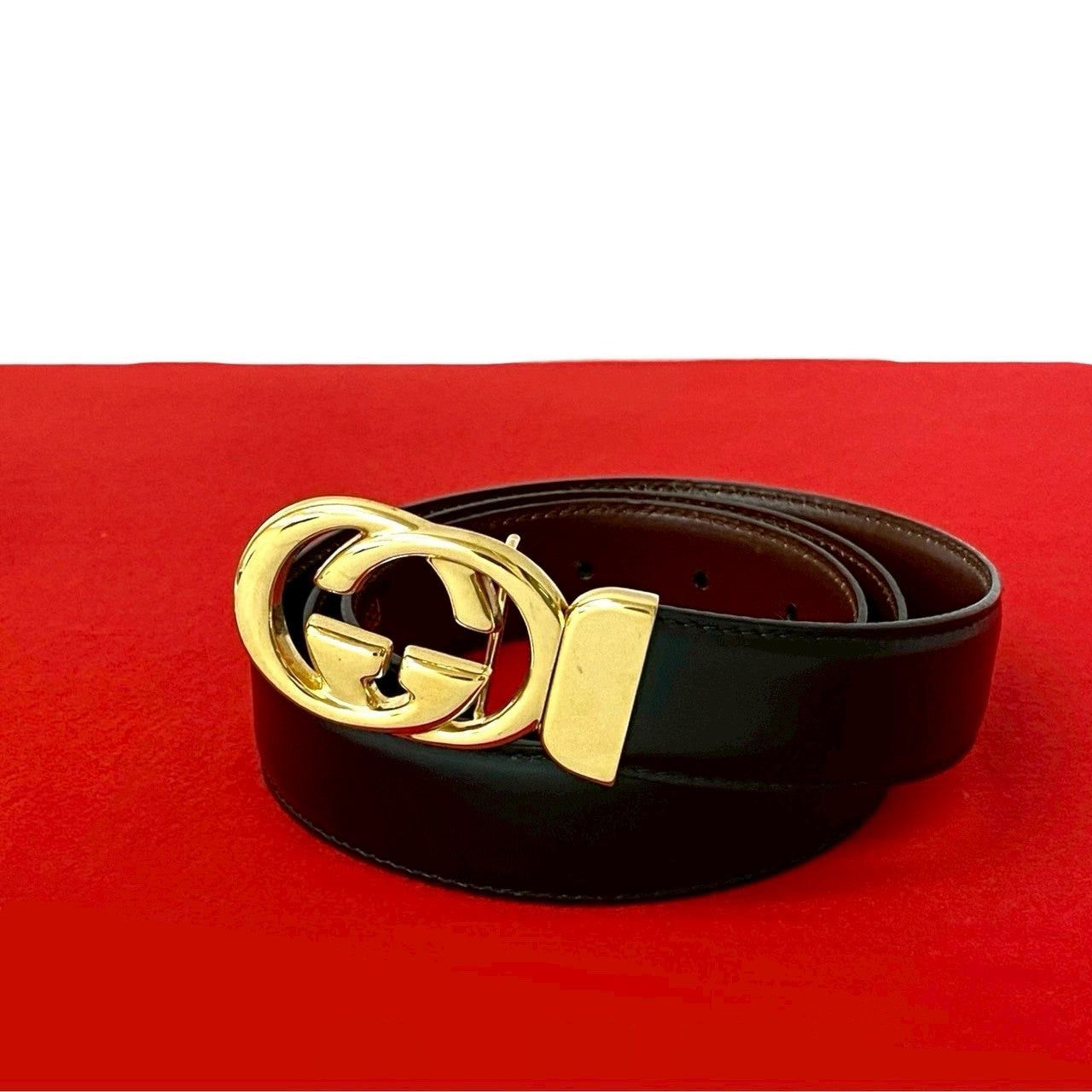 Gucci Gucci Belt Black Leather Size ONE SIZE - 1 Thumbnail
