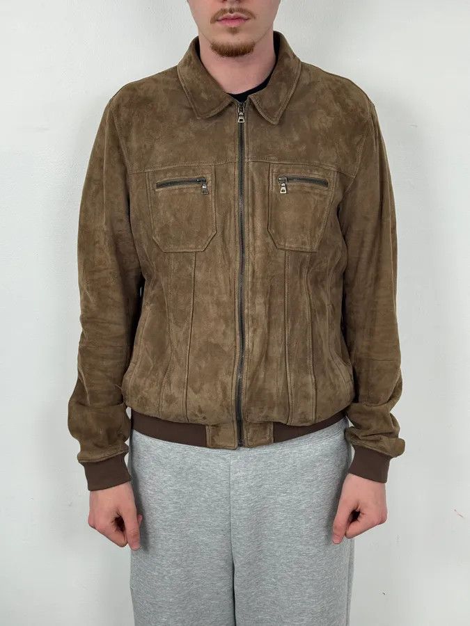 Prada AW2007 Prada Beige Brown Suede Front Pockets Leather Jacket Size US L / EU 52-54 / 3 - 2 Thumbnail