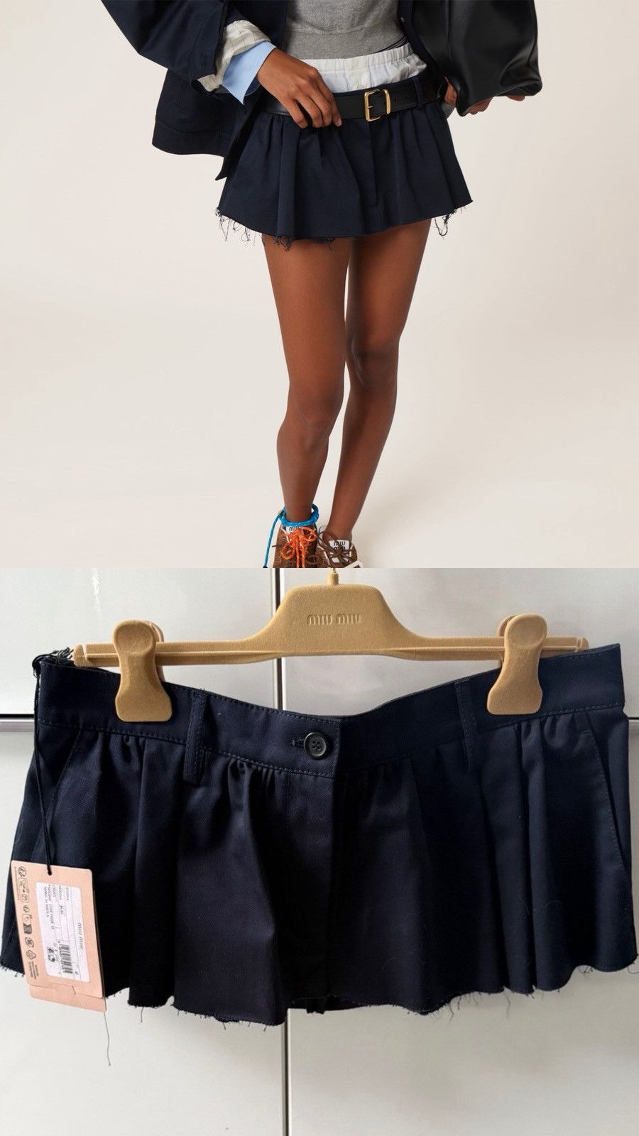 Miu Miu Miu Miu Chino Mini Skirt Size 27" / US 4 / IT 40 - 1 Thumbnail