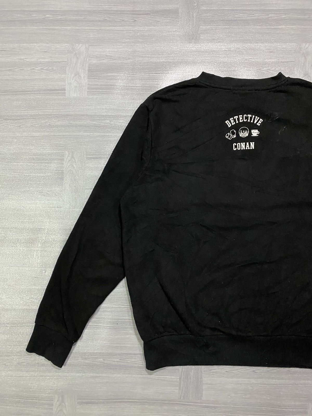 Anime Vintage 90s Detecvite Conan Black Sweatshirt Size US L / EU 52-54 / 3 - 15 Thumbnail
