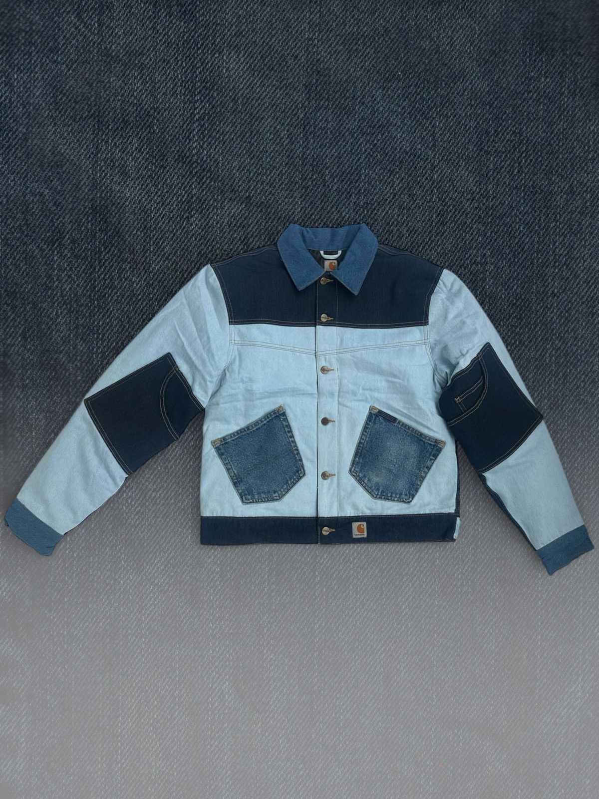 Carhartt Detroit-Style Reworked Carhartt Denim Jacket – One of a Kind Size US M / EU 48-50 / 2 - 1 Thumbnail