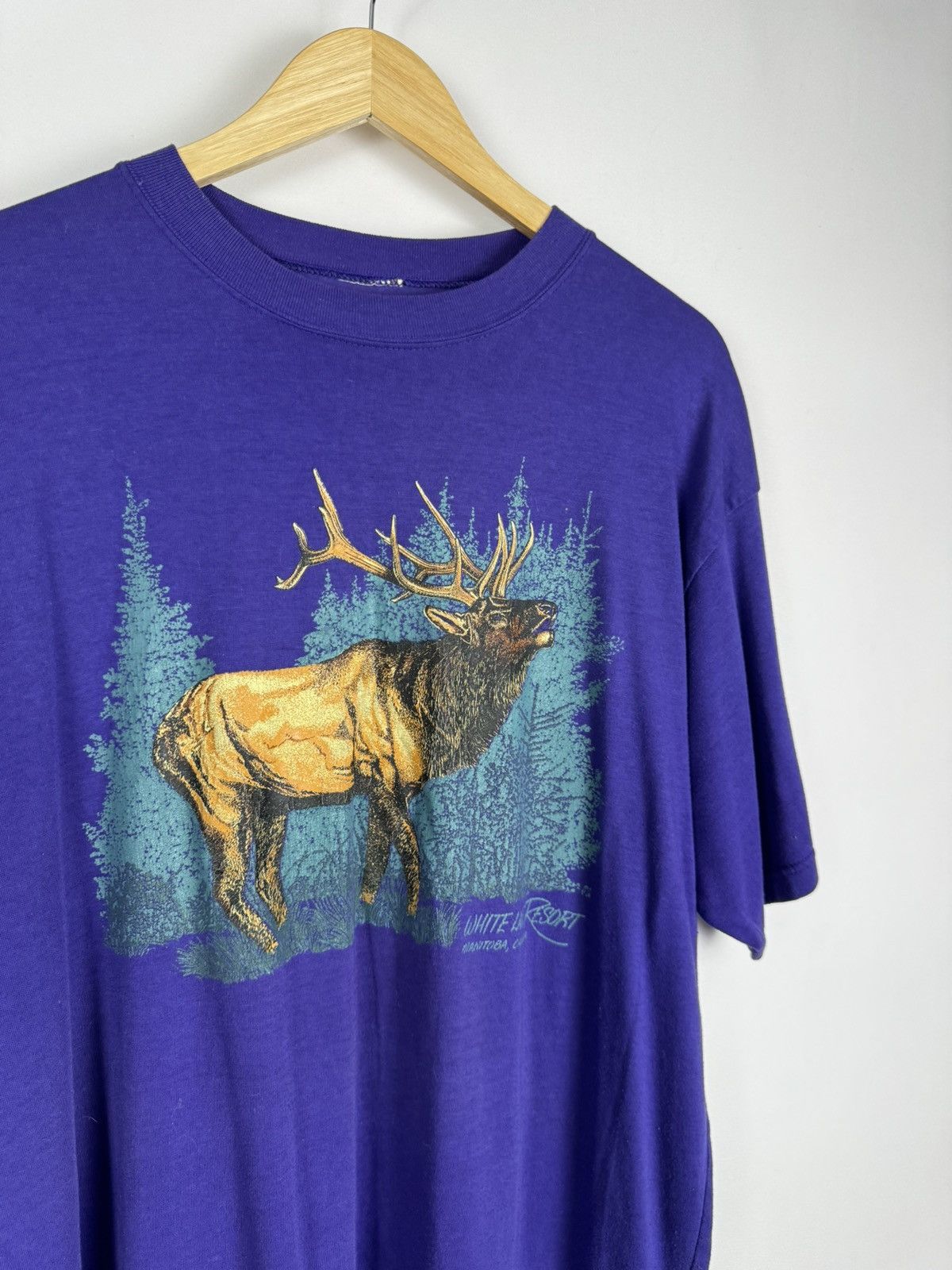 Vintage Vintage 1990s Moose Print Nature Tee Size US XL / EU 56 / 4 - 3 Thumbnail