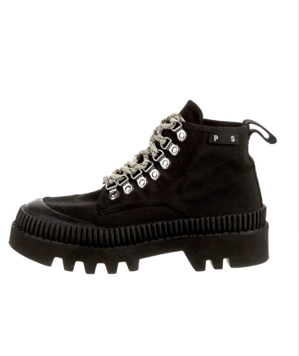 image of Proenza Schouler's Cotton-Canvas Ankle Boots Y2K in Black, Women's (Size 4)