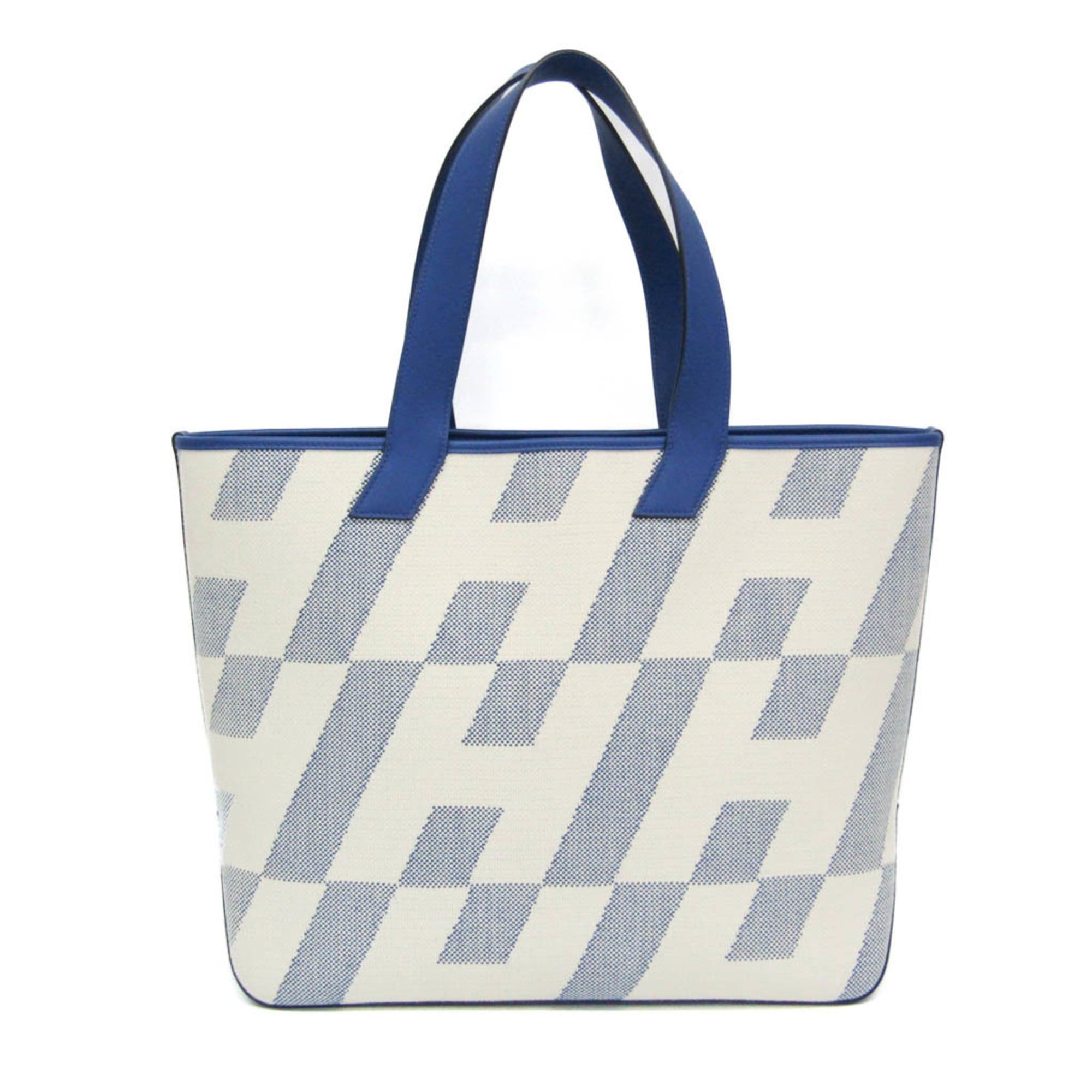Hermes Hermes Ambie GM Women,Men Toile H,Swift Leather Tote Bag Blue,Off-white Size ONE SIZE - 1 Thumbnail