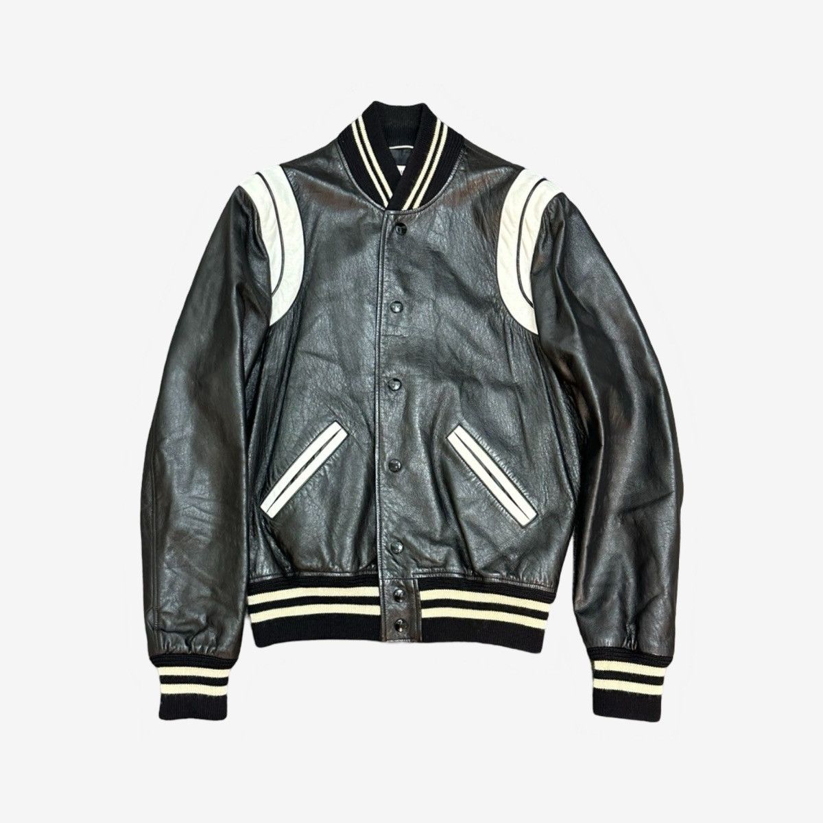 Saint Laurent Paris Saint Laurent Paris Sz.44 Leather Teddy Jacket Size US S / EU 44-46 / 1 - 4 Thumbnail