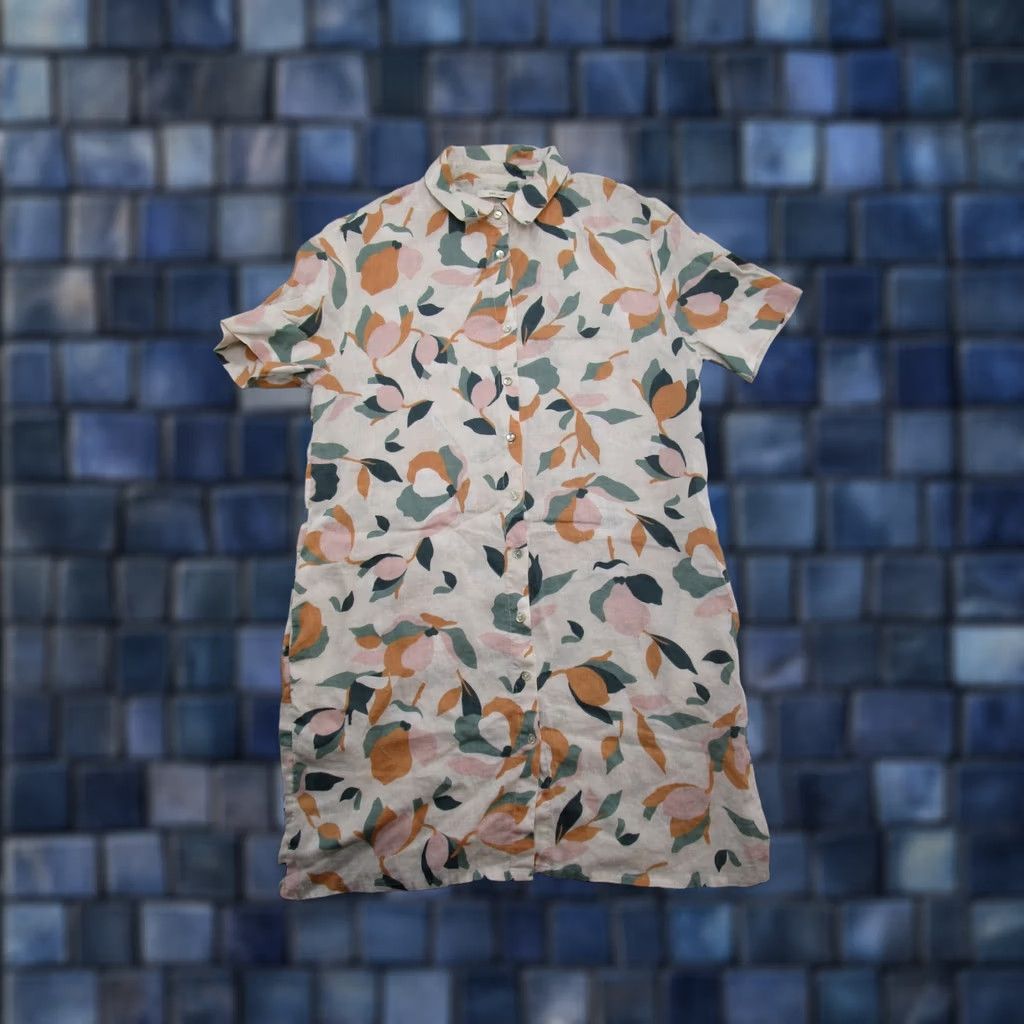 Rachel Zoe Rachel Zoe Mini Shirt Dress Women’s Linen Button Down Pockets Floral Multicolor Size M Size M / US 6-8 / IT 42-44 - 1 Thumbnail
