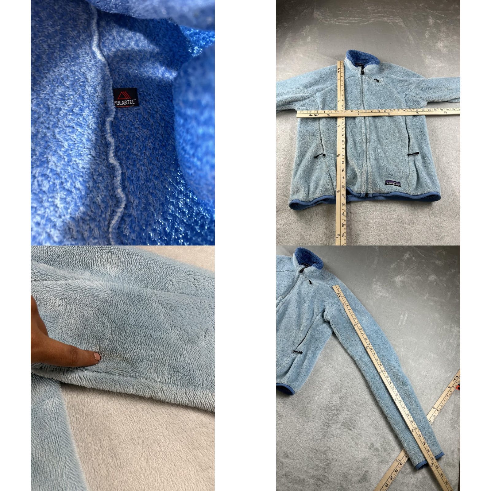 Patagonia Patagonia Jacket R4 Womens Medium Light Blue Polartec Full Zip Fleece Size M / US 6-8 / IT 42-44 - 8 Thumbnail