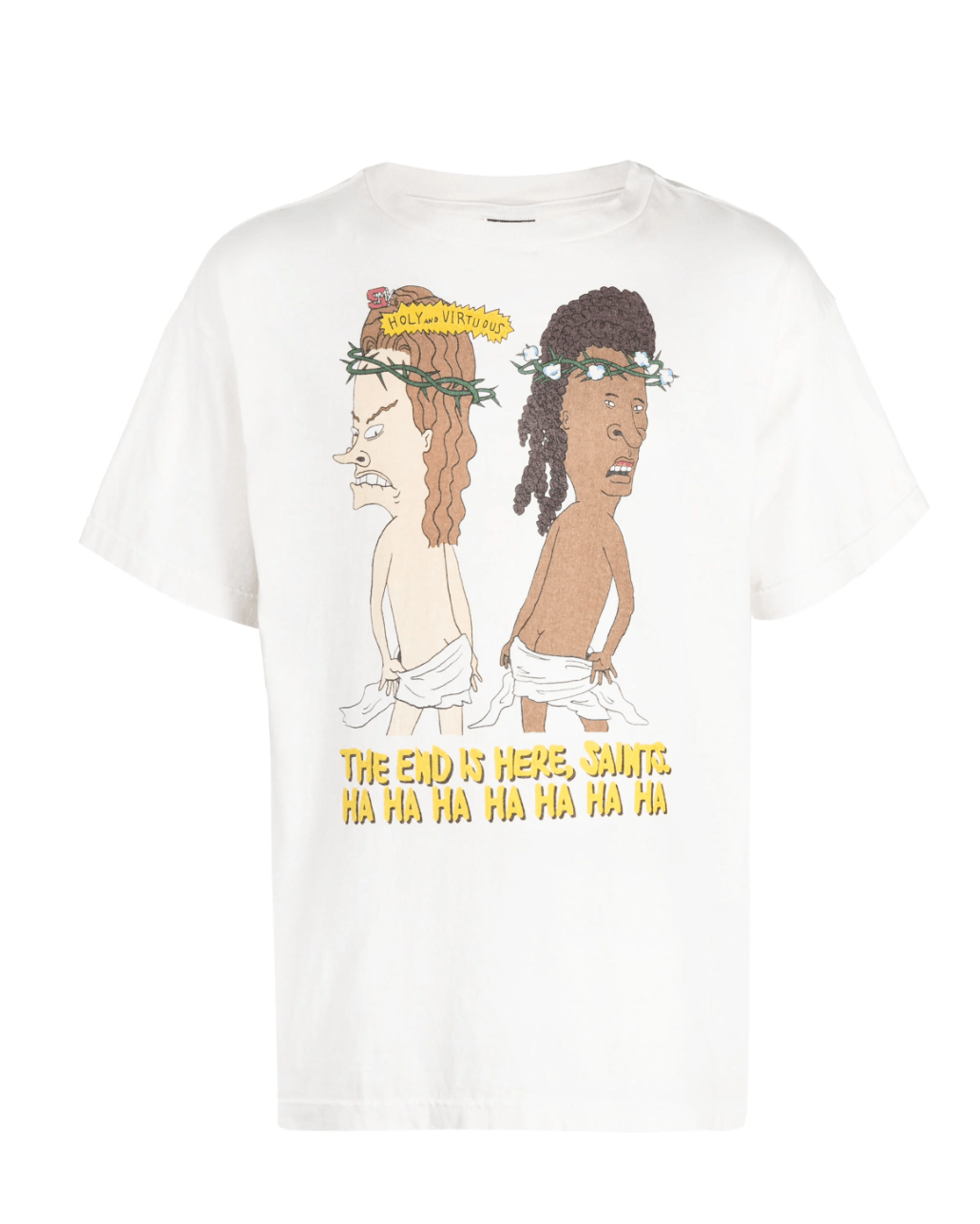 DENIM TEARS × Saint Michael Saint Tears Beavis & Butthead JESUS t shirt ...