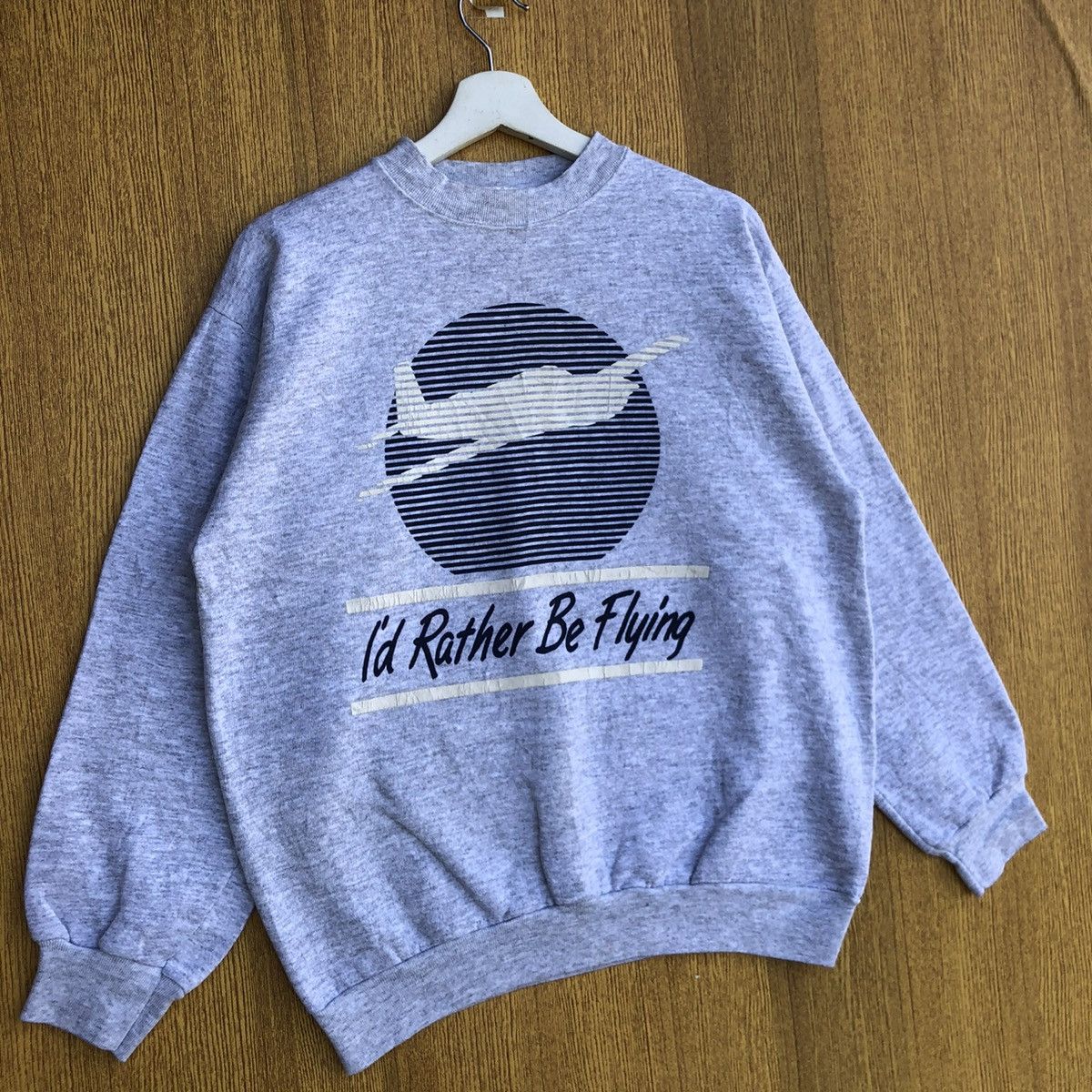 Vintage Vintage Velva Sheen I Rather Be Flying Sweatshirt Size US L / EU 52-54 / 3 - 3 Thumbnail