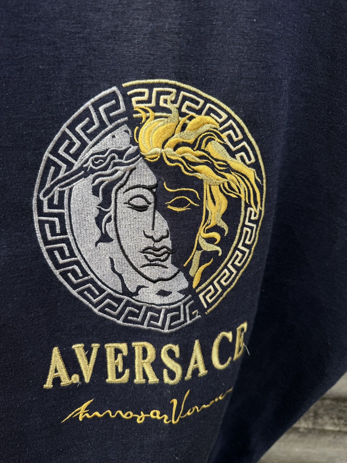 Versace Jeans Couture Vintage 90s Versace Jeans Couture Embroidered Sweatshirt Size US XL / EU 56 / 4 - 6 Thumbnail