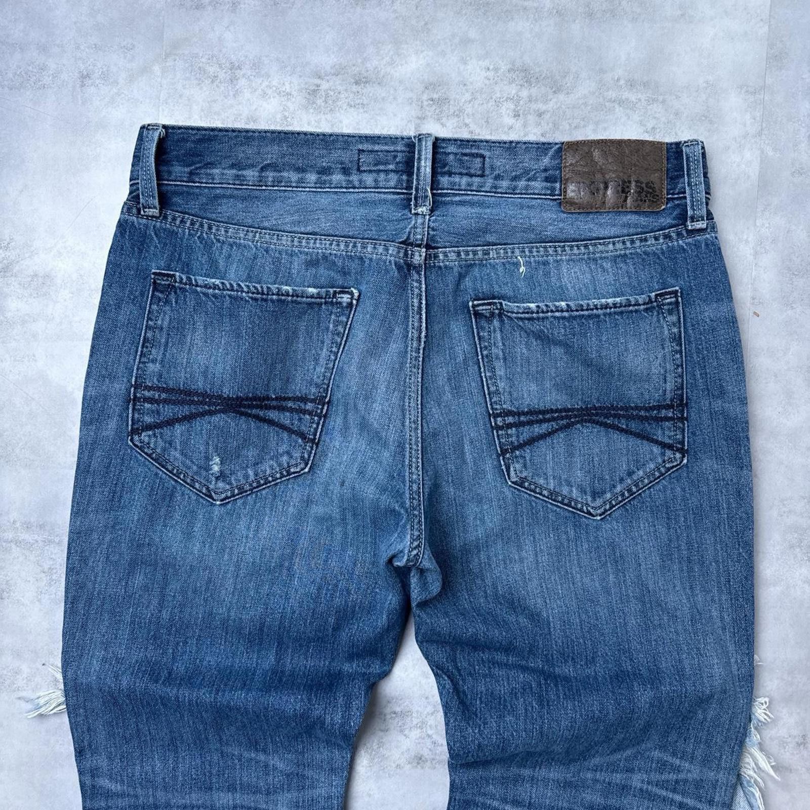 Express Y2K Express 00s blue distressed denim jeans Size US 32 / EU 48 - 6 Thumbnail