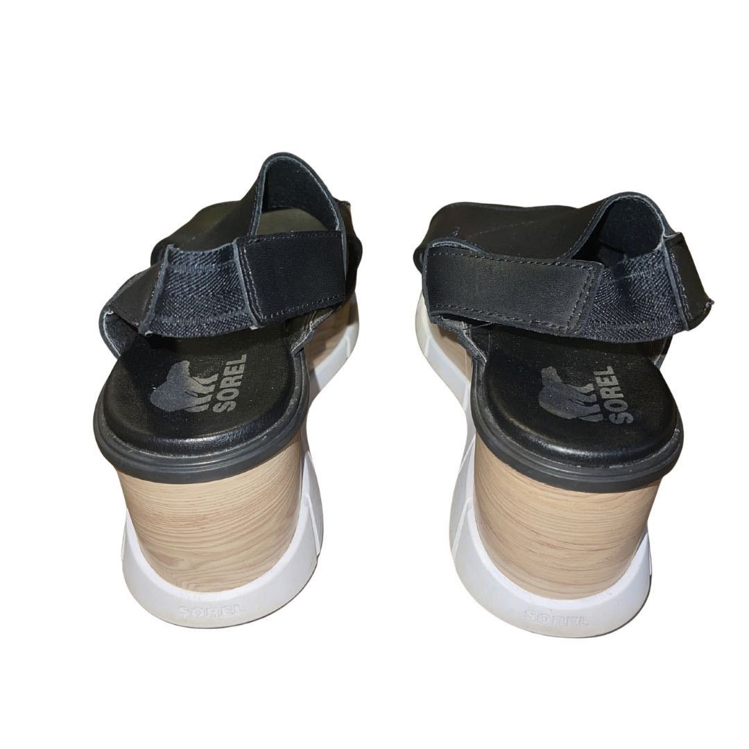 SOREL Joanie III Slingback Platform Wedge Leather Sandal 8 Shoes Size US 8 / IT 38 - 3 Thumbnail