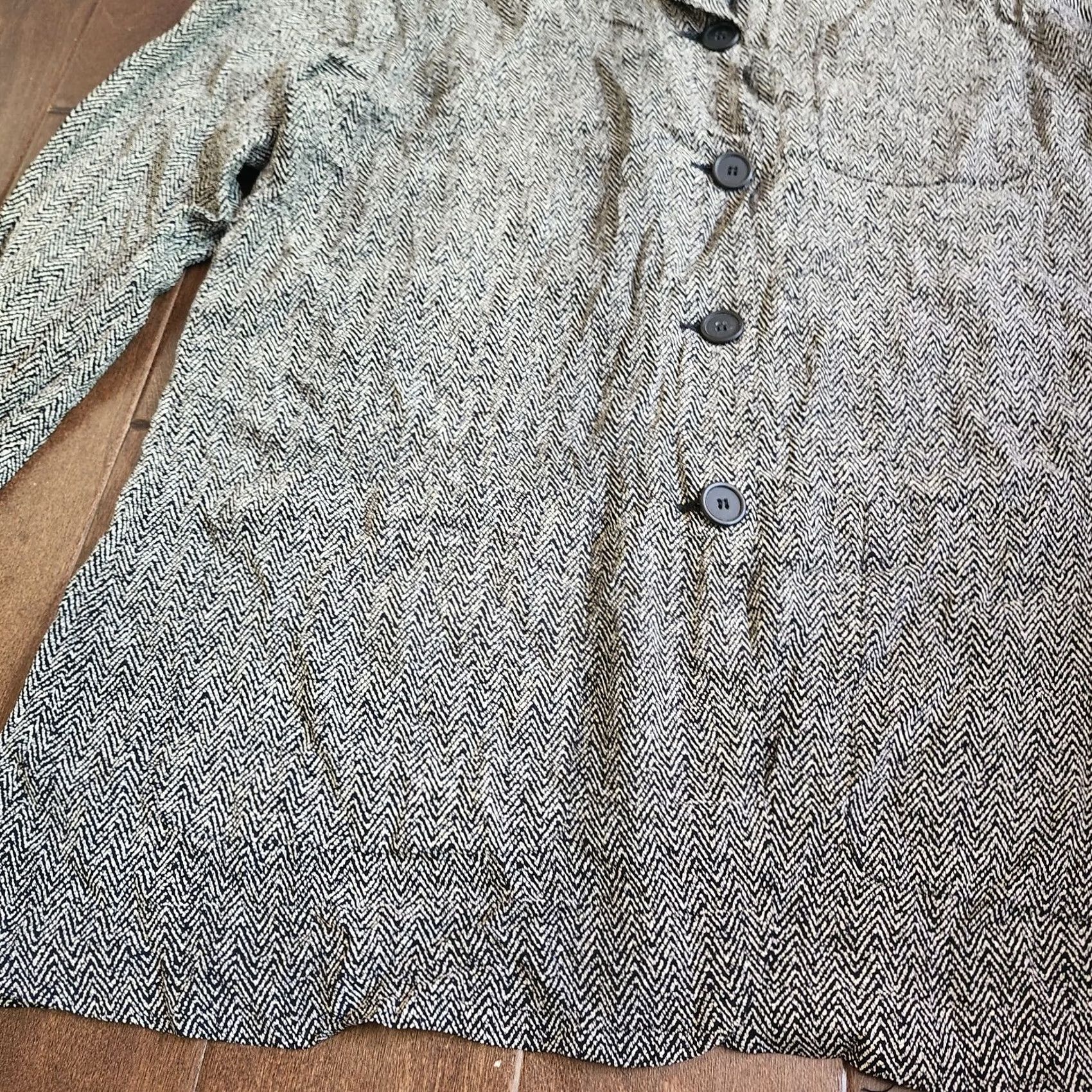 Vintage Carole Little Jacket Womens 8 Gray Women Long Sleeve Button Size Size M / US 6-8 / IT 42-44 - 4 Thumbnail