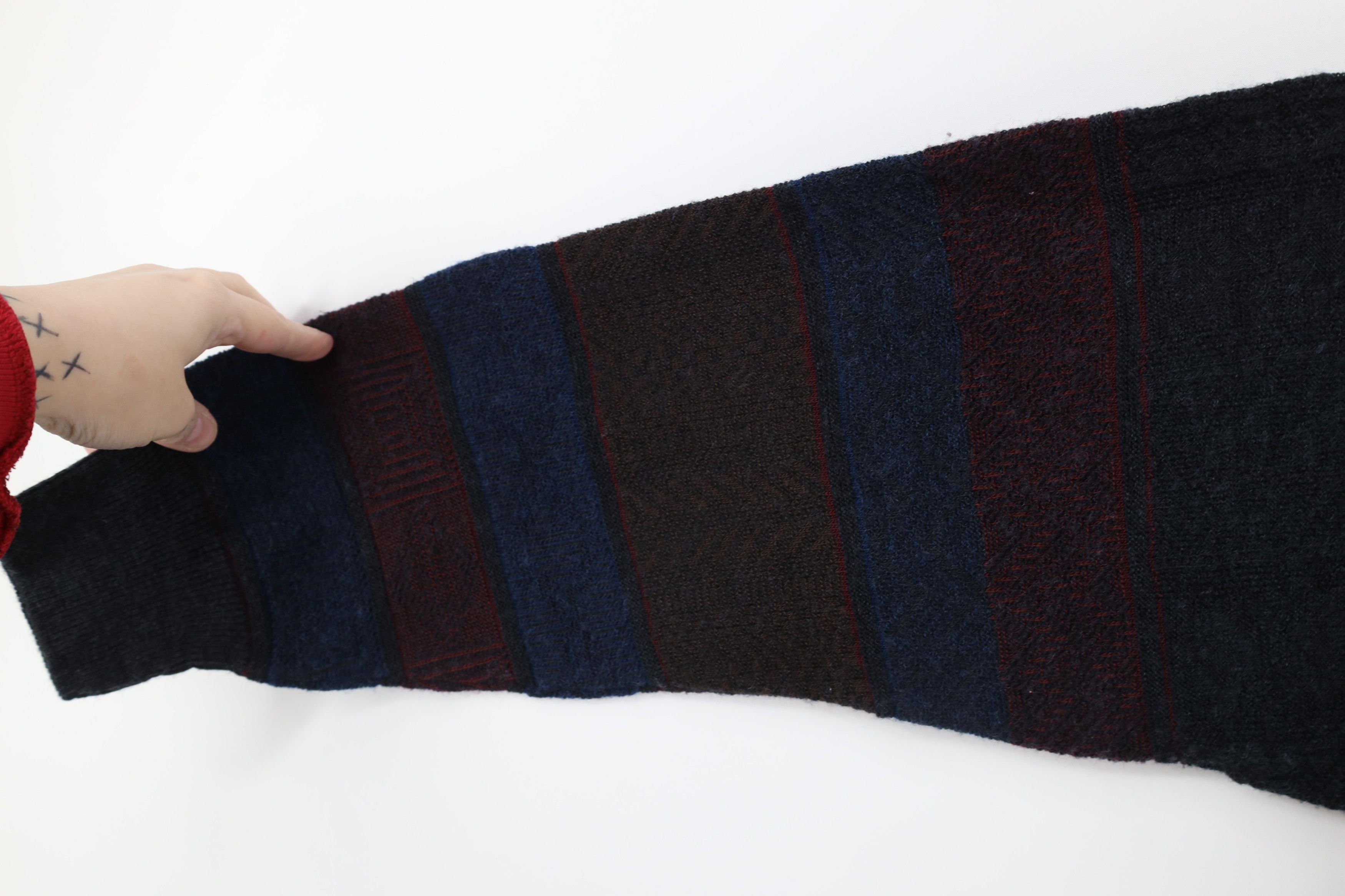 Vintage Vintage 90s Streetwear Wool Blend Knit Collared Sweater Size ONE SIZE - 5 Thumbnail