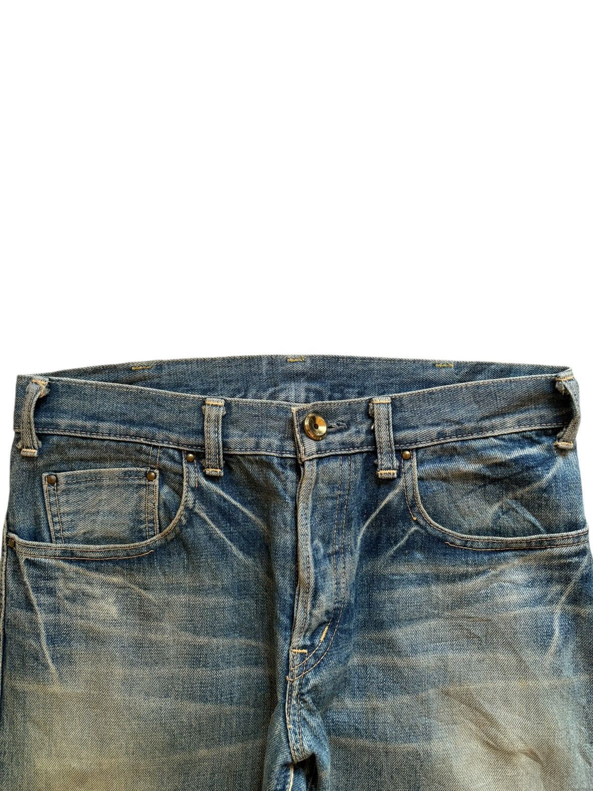 Designer × Japanese Brand Vintage Japanese Brand Selvedge Rusty Mud Wash Distres Jeans Size US 32 / EU 48 - 5 Thumbnail