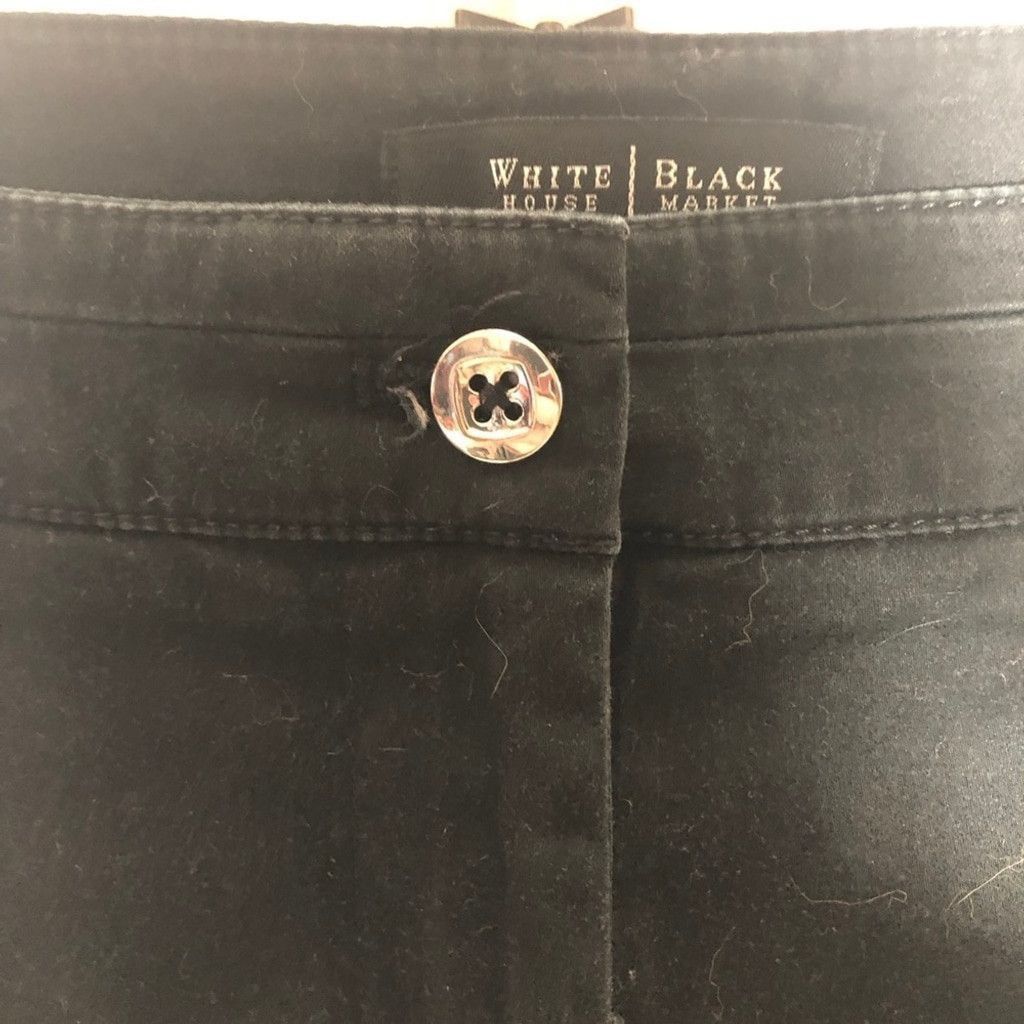 White House Black Market White House Pants Skinny Cropped Mid-Rise Stretch Black sz 6 Size 28" / US 6 / IT 42 - 5 Thumbnail