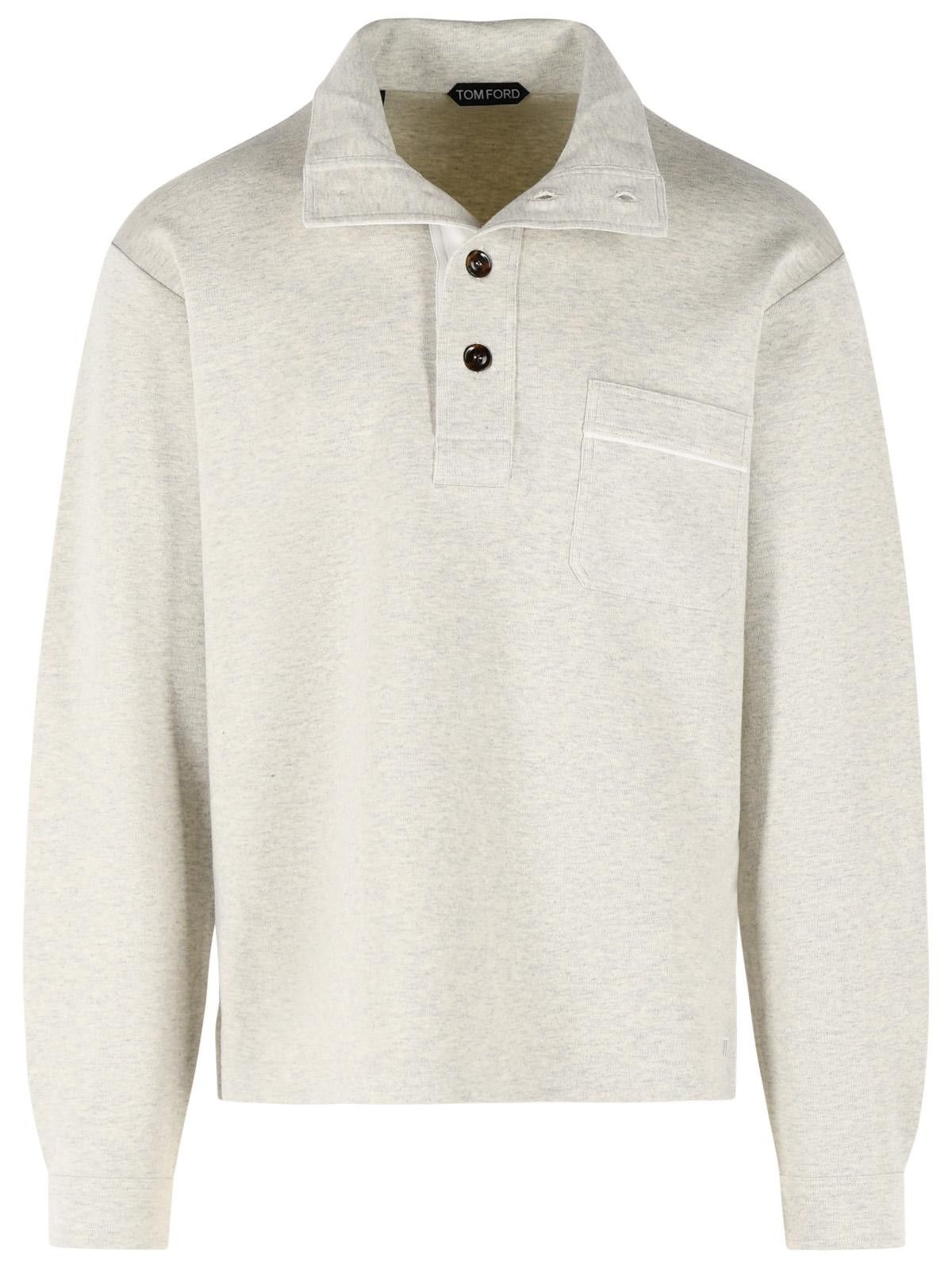 Tom Ford TOM FORD Ivory Cotton Blend Sweater Size US XL / EU 56 / 4 - 1 Thumbnail