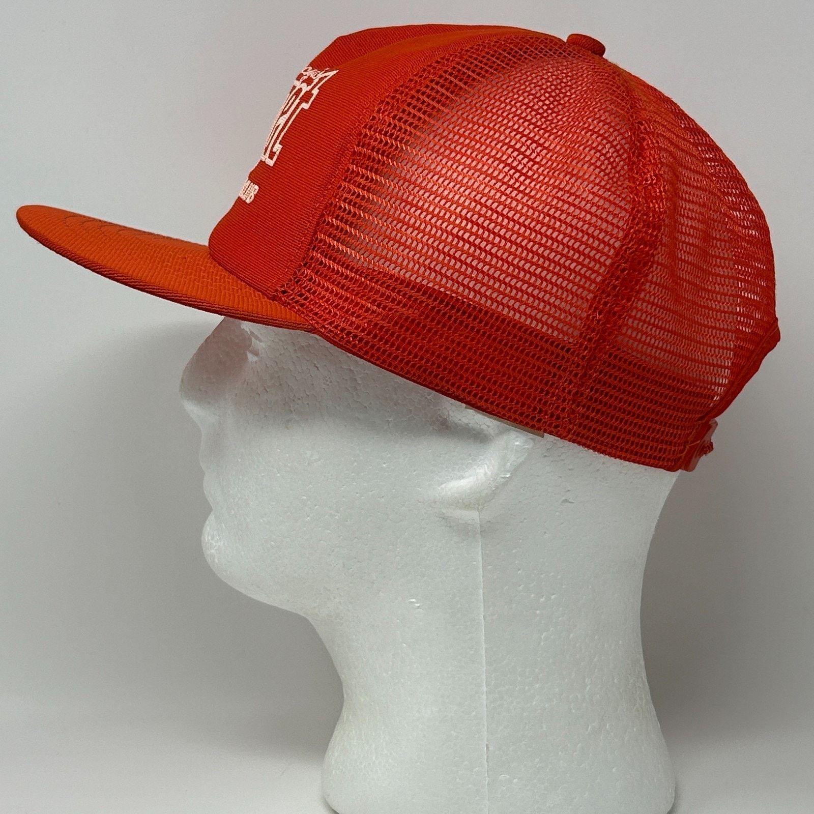 Vintage Vintage 80s Nugget Sportsmens Club Trucker Hat Cap Orange Size ONE SIZE - 7 Thumbnail